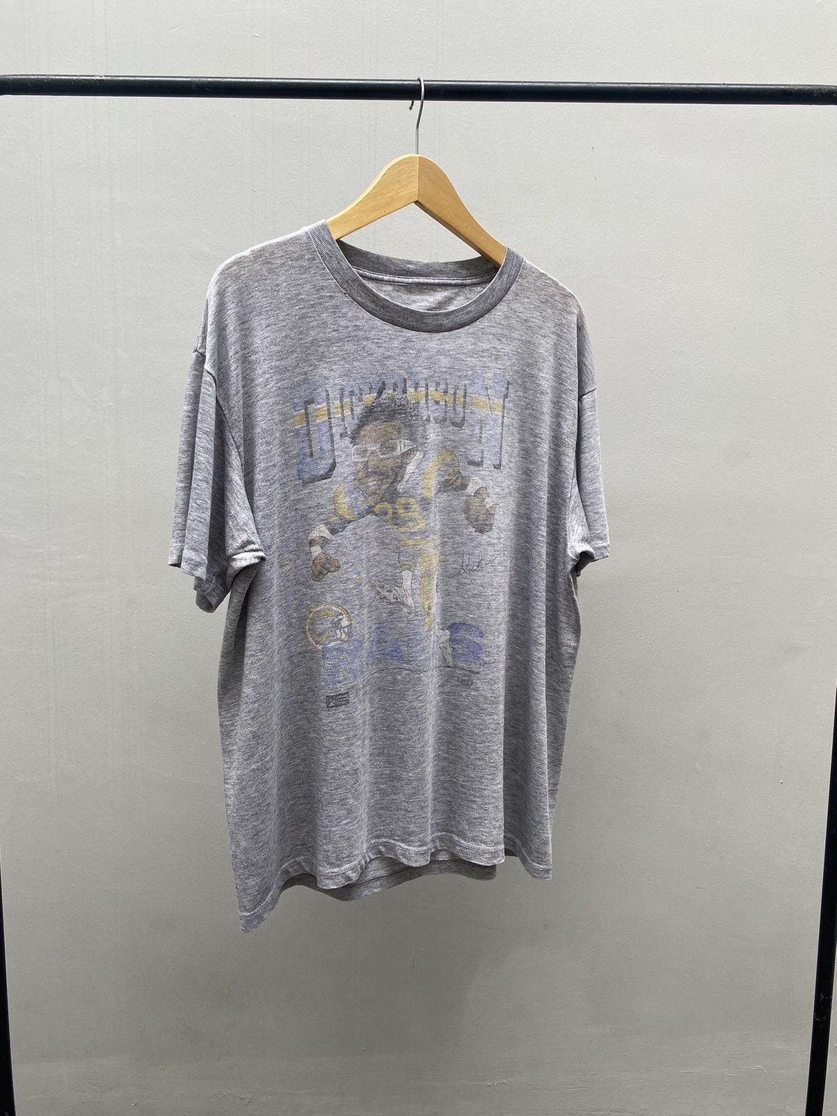 Paper Tin NFL T Shirt Sun Faded Distressed Boxy Fit