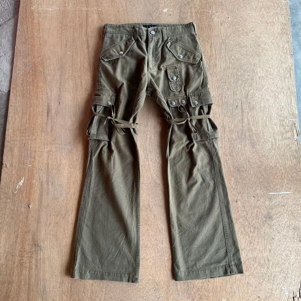 Hysteric Glamour RARE💥FLARE/BOOTCUT VAROSH JAPAN PARACHUTE MULTIPOCKET PANTS Size US 30 / EU 46 - 1 Thumbnail