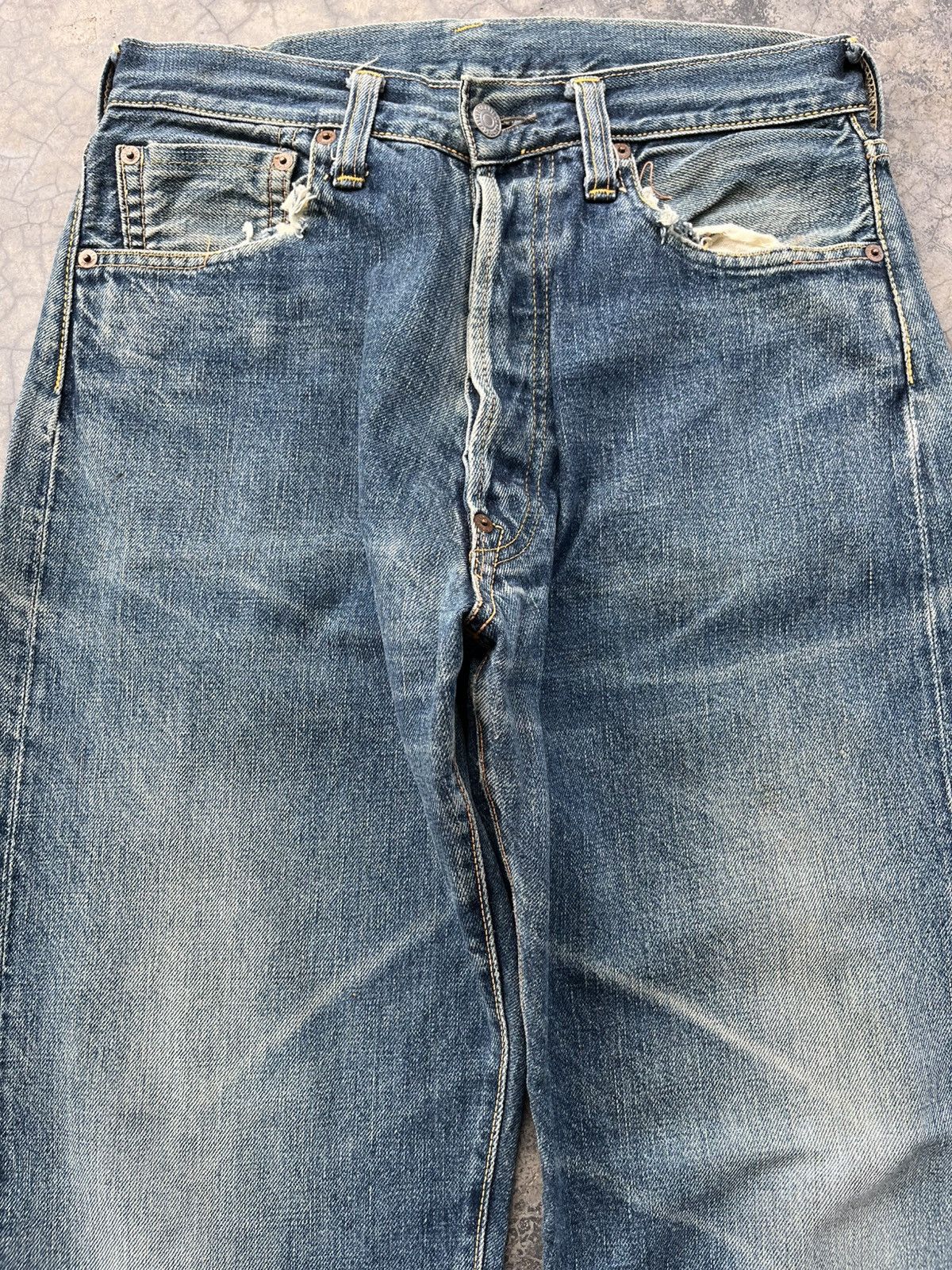 Evisu Vintage Evisu No 2 Embroidded Seagulls Selvedge Denim Size US 29 - 3 Thumbnail