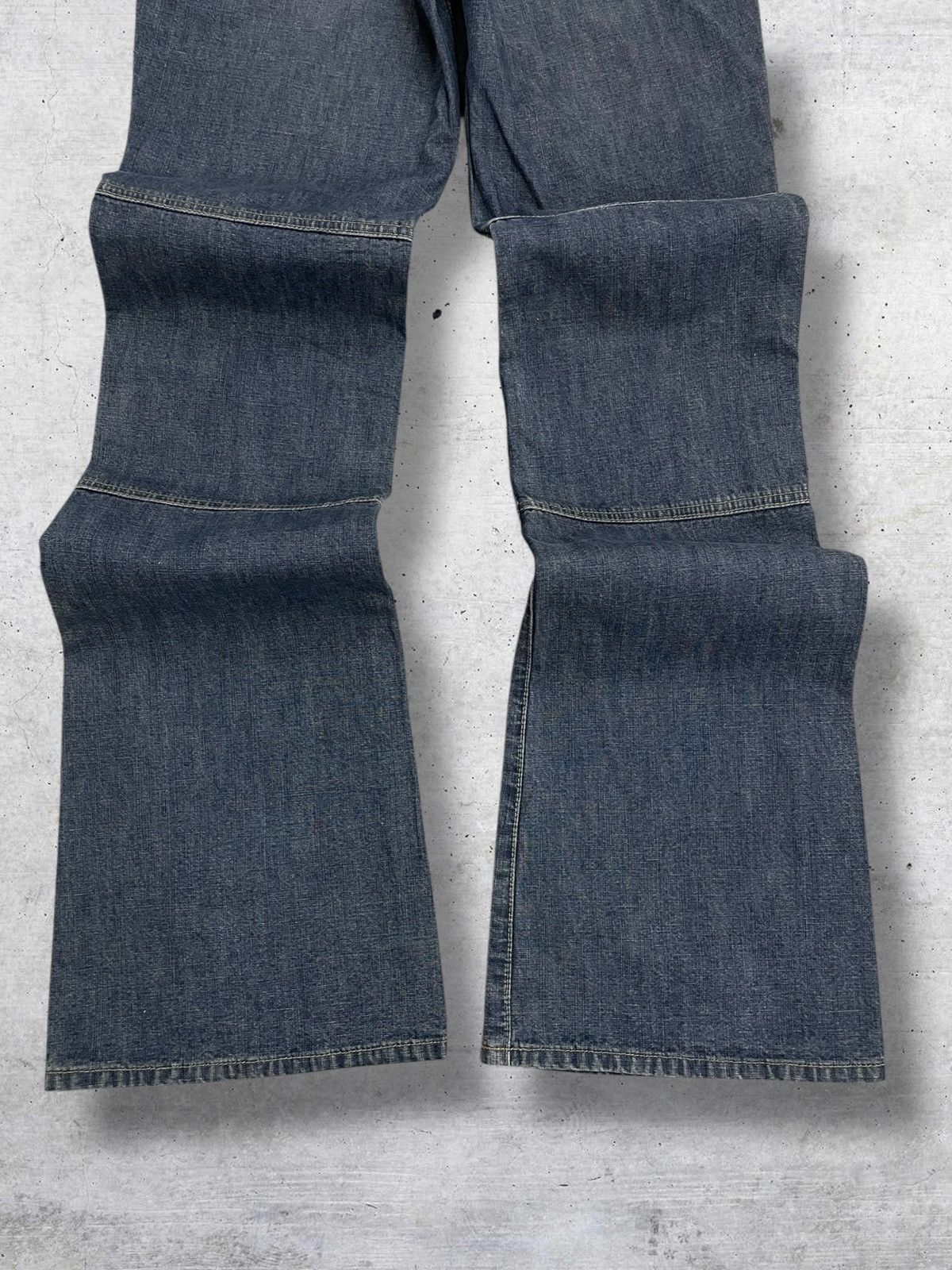 If Six Was Nine VINTAGE INPRIME 90S JAPAN UTILITY FLARED RETRO WORKWEAR JEAN Size US 27 - 11 Thumbnail