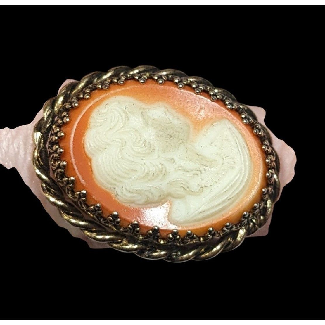 Other Vintage Cameo Ring Victorian Style Gold Tone Adjustable 7.5 Size ONE SIZE - 7 Thumbnail