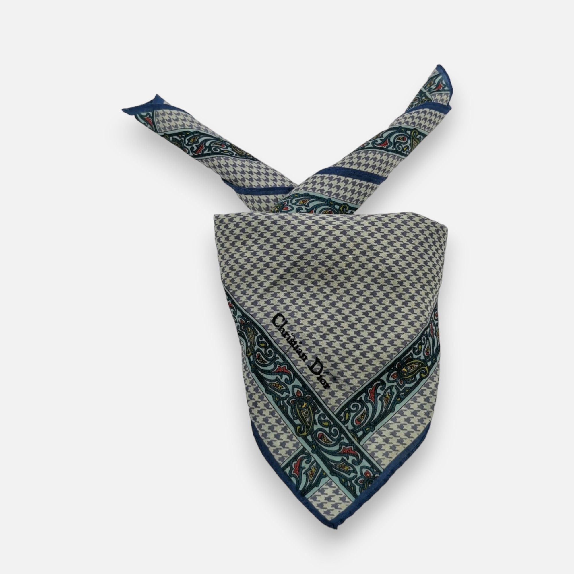 Christian Dior Monsieur × Vintage Vintage Christian DIOR Handkerchief Bandana Neckerchief Size ONE SIZE - 1 Thumbnail
