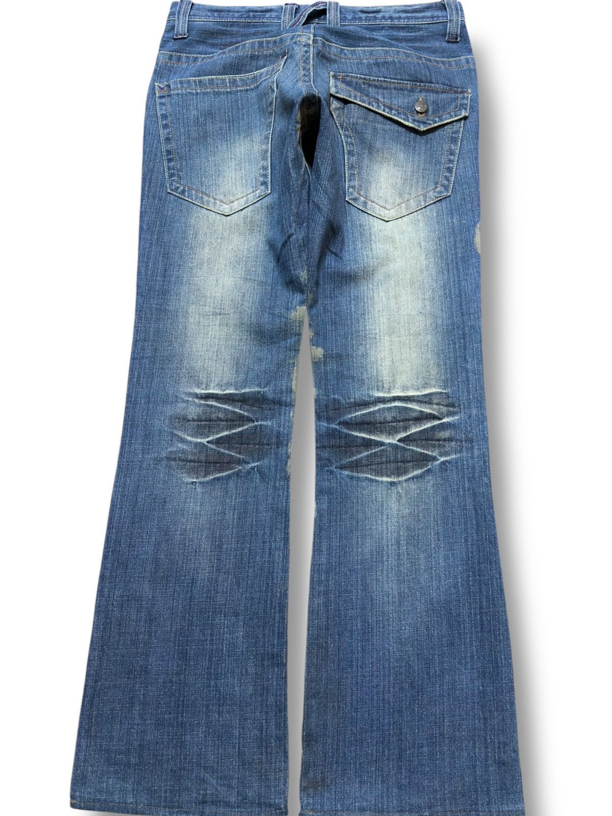 Hysteric Glamour Vintage Root Three Styles Mudwash Whiskers Distressed Denim Size US 31 - 3 Thumbnail