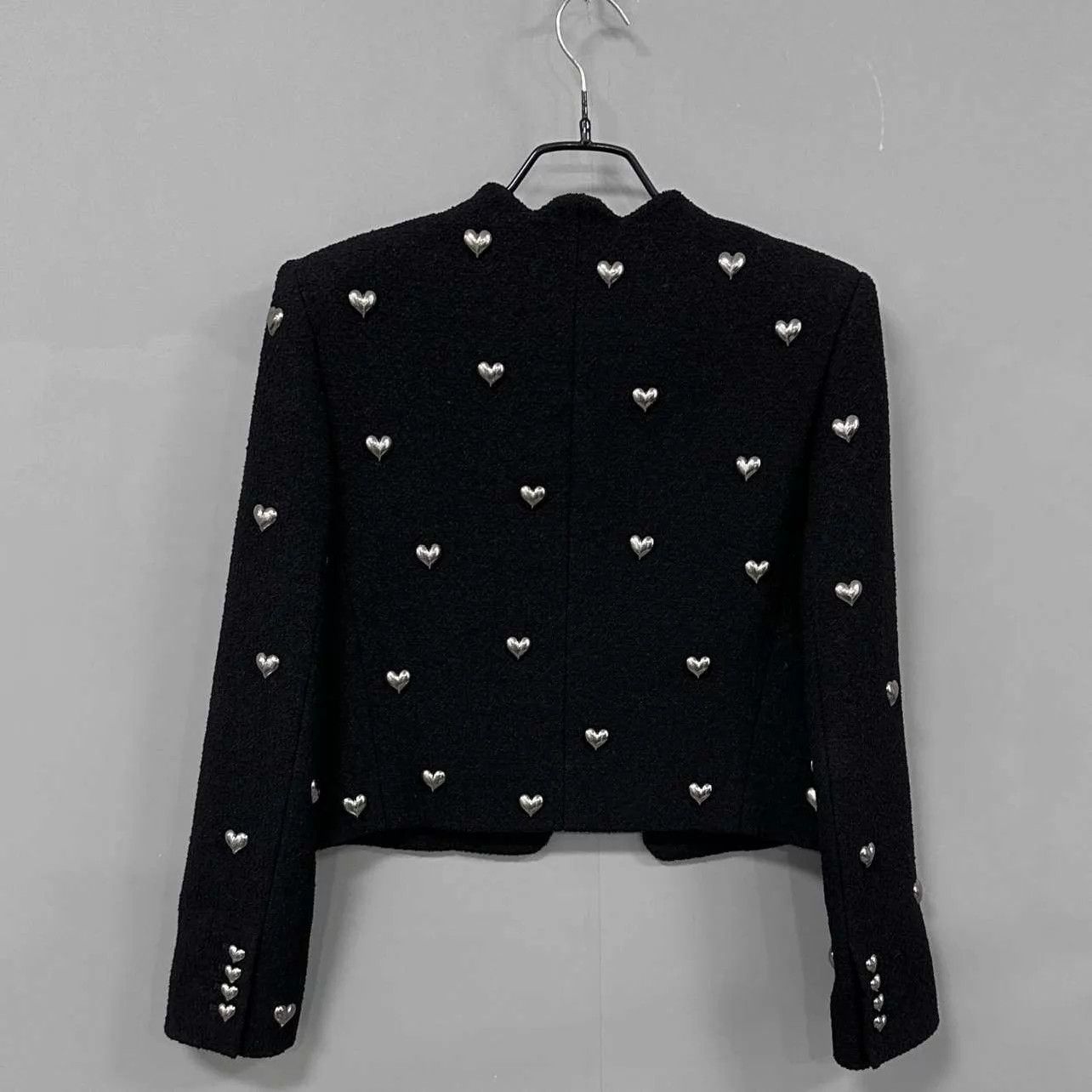 Saint Laurent Paris Saint Laurent Women's Silver Heart Button Tweed Jacket 40 Size S / US 4 / IT 40 - 3 Thumbnail
