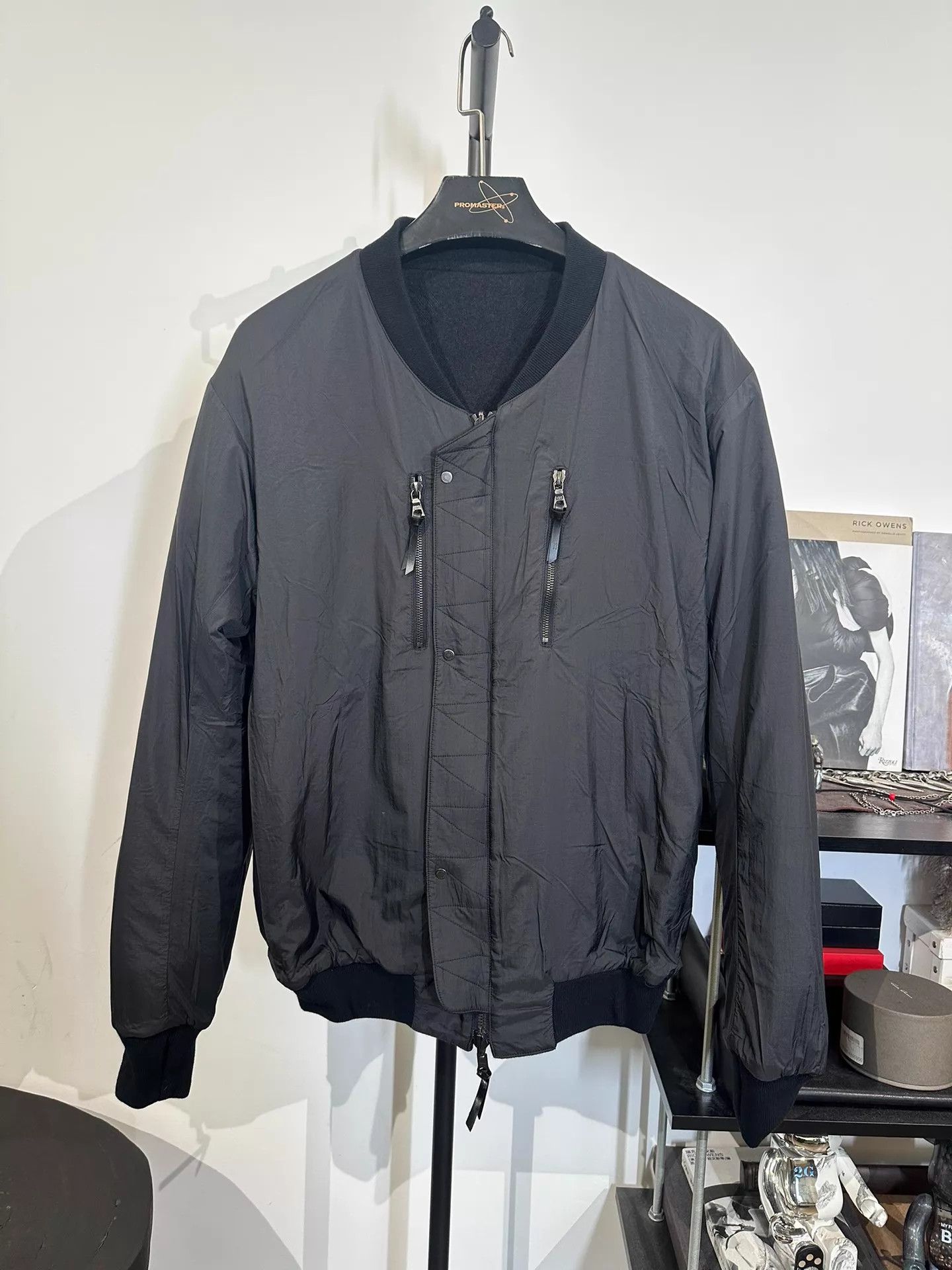 Boris Bidjan Saberi BBS 2-tone embroidered wool blend Ma-1 jacket size S Size US XS / EU 42 / 0 - 4 Thumbnail