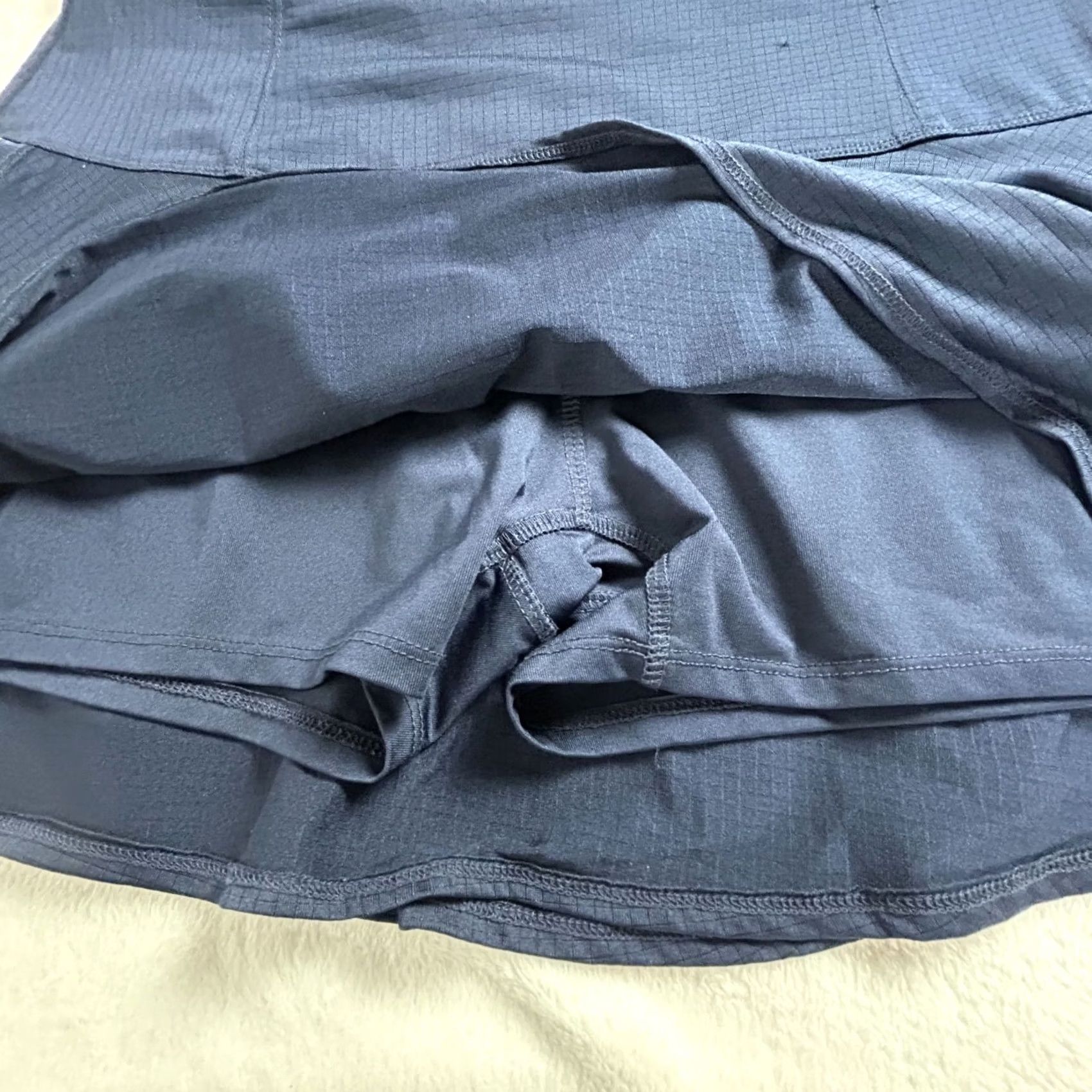 Vintage Lucky in Love Women’s Eyelet Lace Tier Tennis Skirt XL 16 Blue Stretch Athletic Skort Women XL Blue Athletic Summer Sports 90s Size 40" / US 18 - 5 Thumbnail