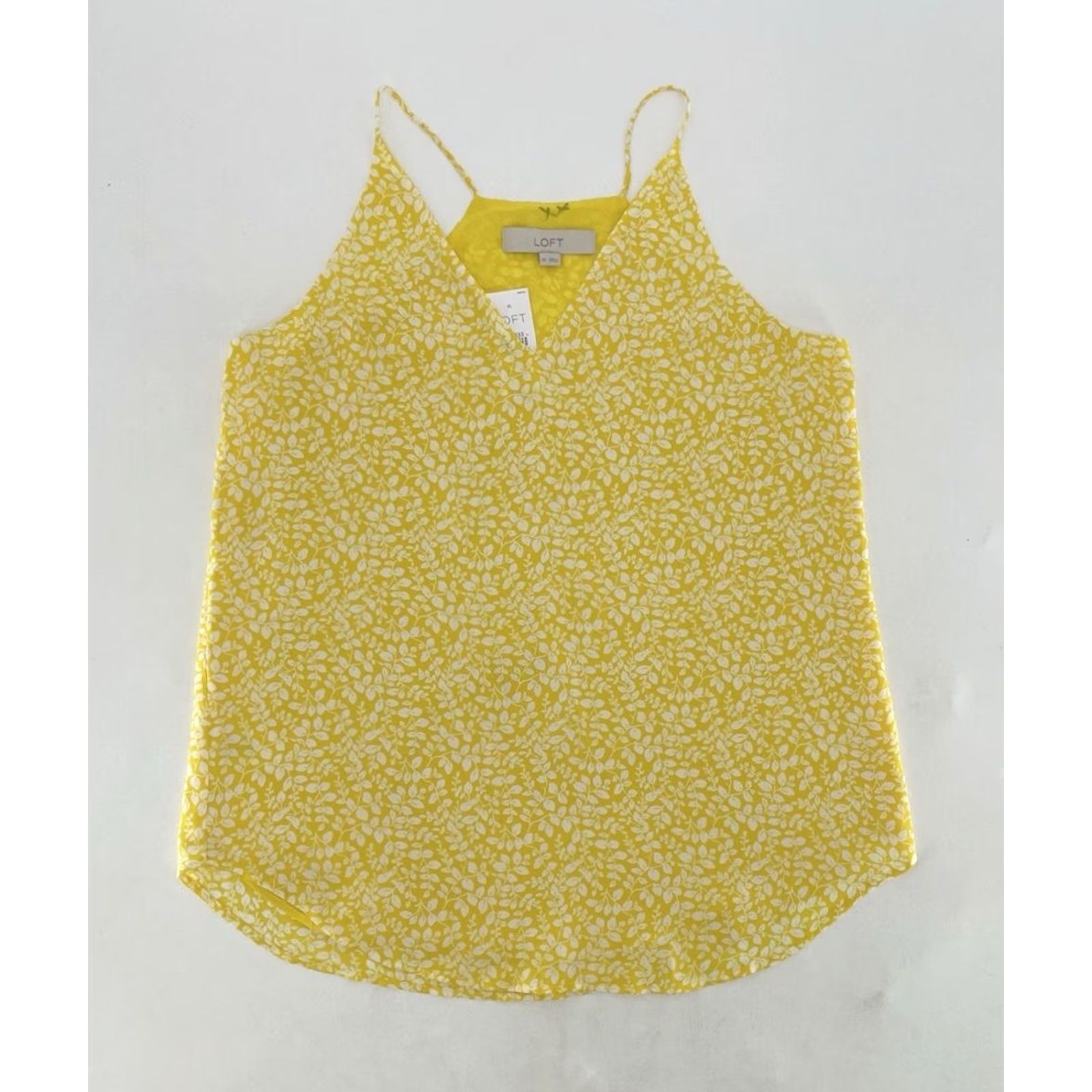 Loft LOFT Yellow Floral Chiffon Strappy Sleeveless Blouse Boho Women's Sz XS Size XS / US 0-2 / IT 36-38 - 3 Thumbnail