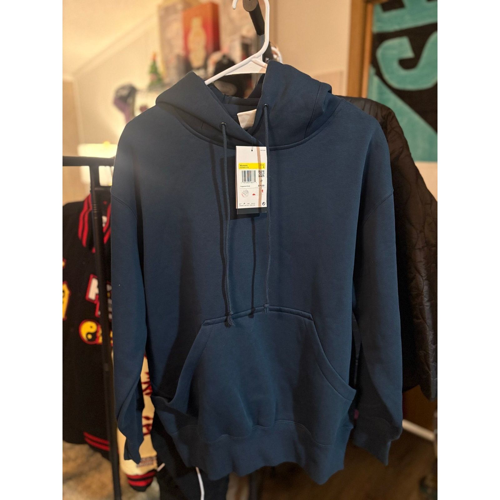 Nike SZ S - Women's Nike Hoodie, Dark Blue Size S / US 4 / IT 40 - 2 Thumbnail