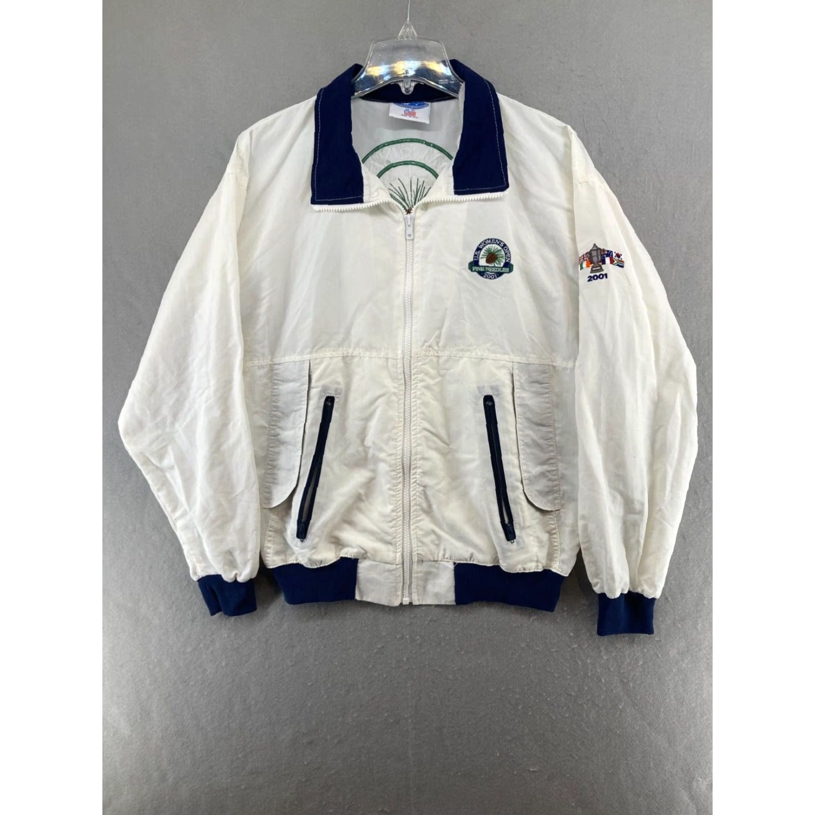 Needles VINTAGE US Womens Open Pine Needles Jacket Golf Outdoors Large Logo Jacket Womens White XS? Size S / US 4 / IT 40 - 2 Thumbnail