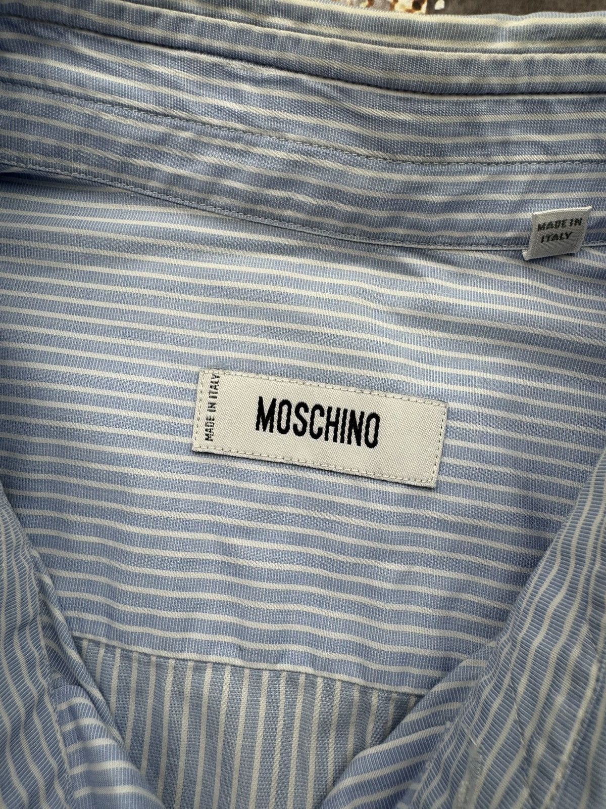 Moschino × Vintage Moschino Vintage Striped Shirt Long Sleeve Size US M / EU 48-50 / 2 - 6 Thumbnail