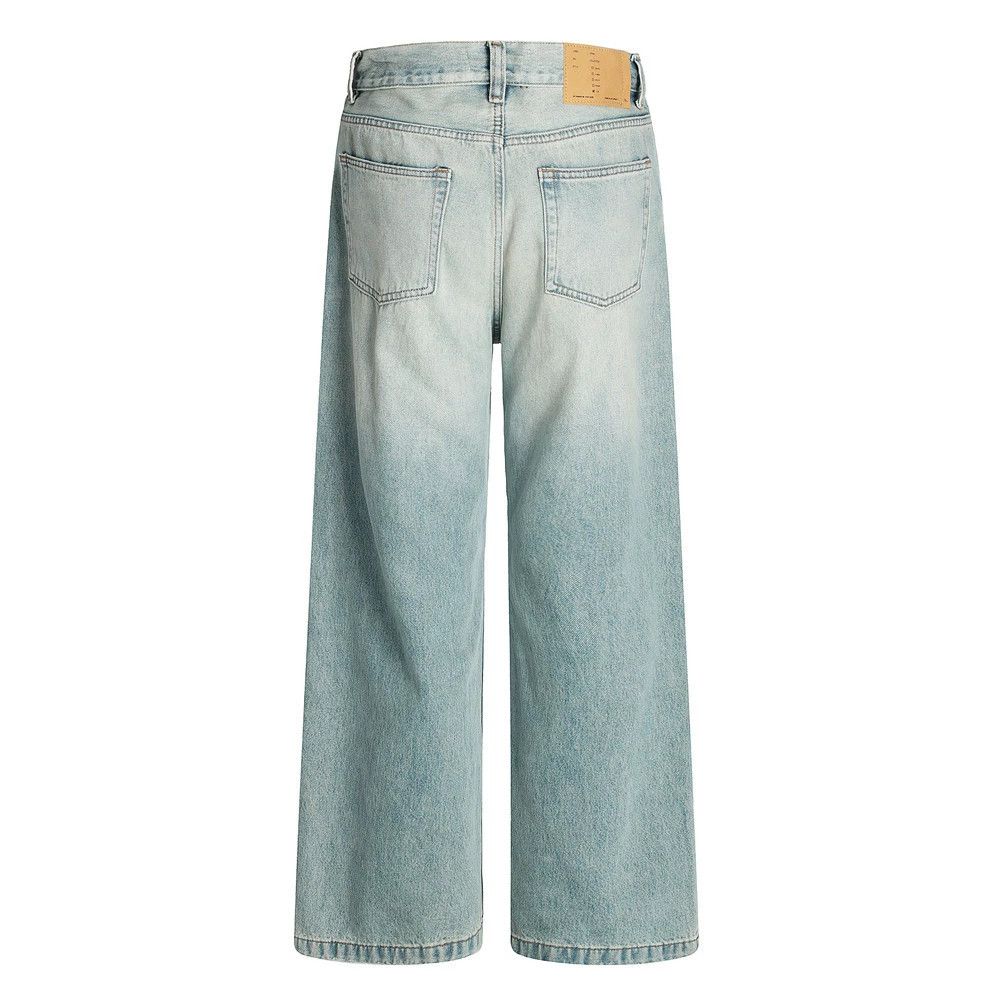 Jean Men's loose wide-leg punk distressed washed gradient jeans Size US 32 / EU 48 - 2 Thumbnail