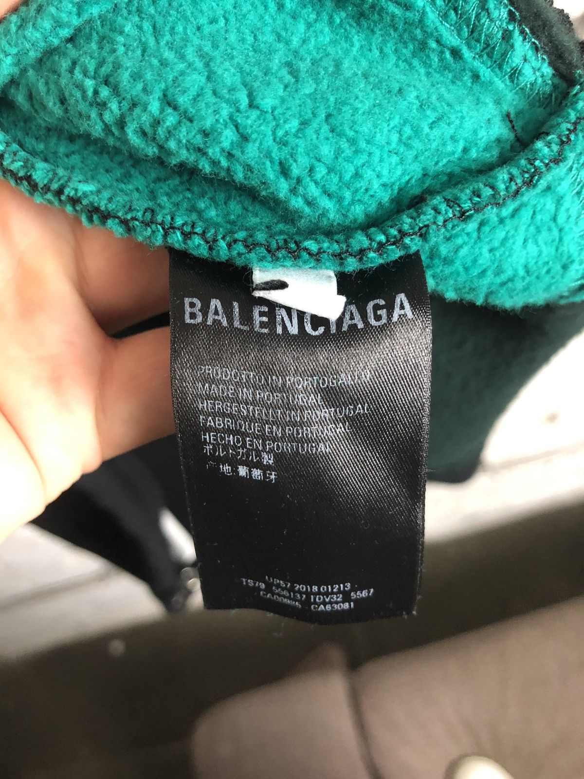 Balenciaga × Designer $1290 Green & Black Stripe Oversized Hoodie Size US M / EU 48-50 / 2 - 4 Thumbnail