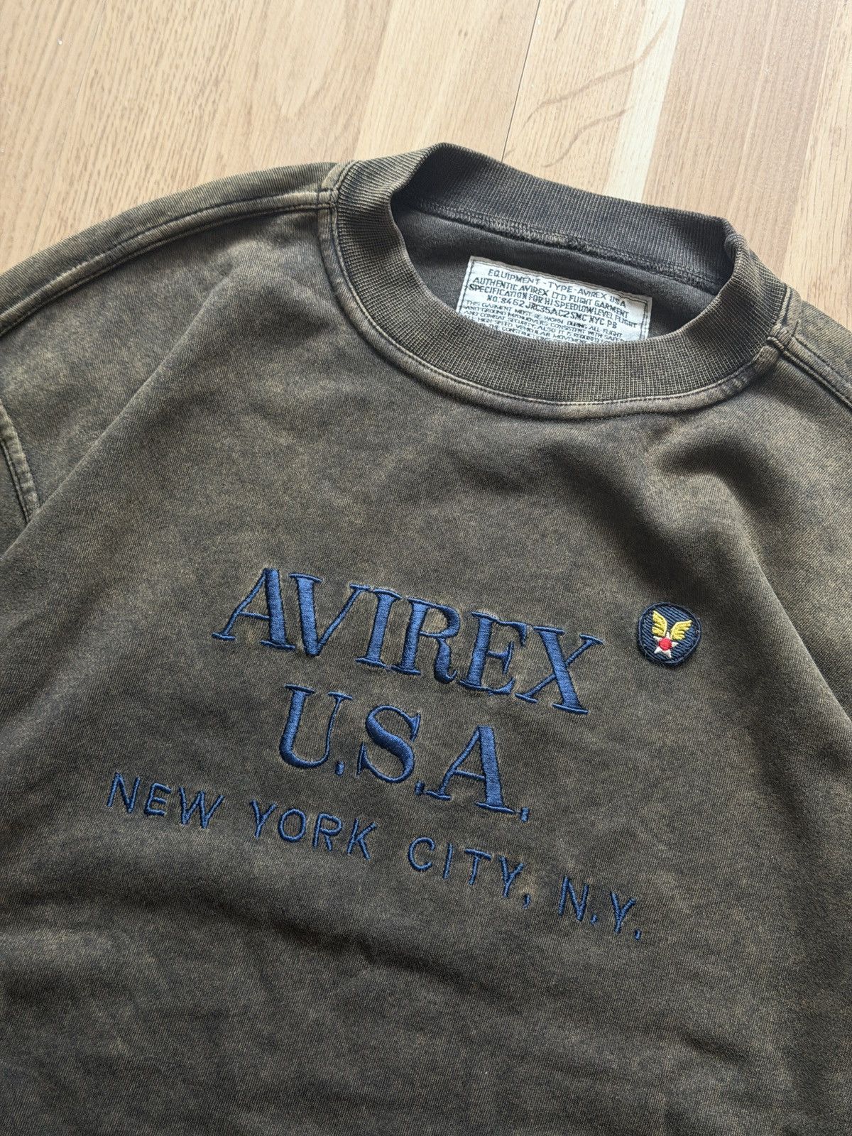 Avirex Vintage avirex faded sweatshirt archive new york 90s Size US L / EU 52-54 / 3 - 4 Thumbnail
