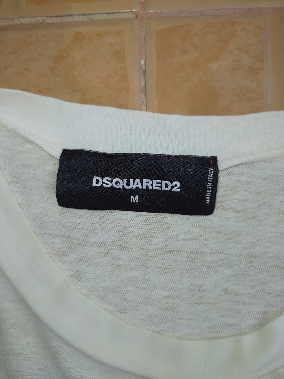 Dsquared2 DSQUARED2 COTTON BEIGE LOGO CREWNECK T-SIRT SIZE M Size US M / EU 48-50 / 2 - 4 Thumbnail