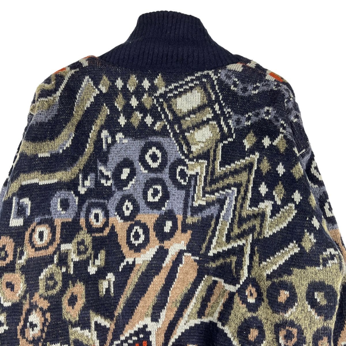 Aran Isles Knitwear 🔥 PINO BAZZO COLOR WAY KNITTED BOMBER JACKET Size US L / EU 52-54 / 3 - 9 Thumbnail