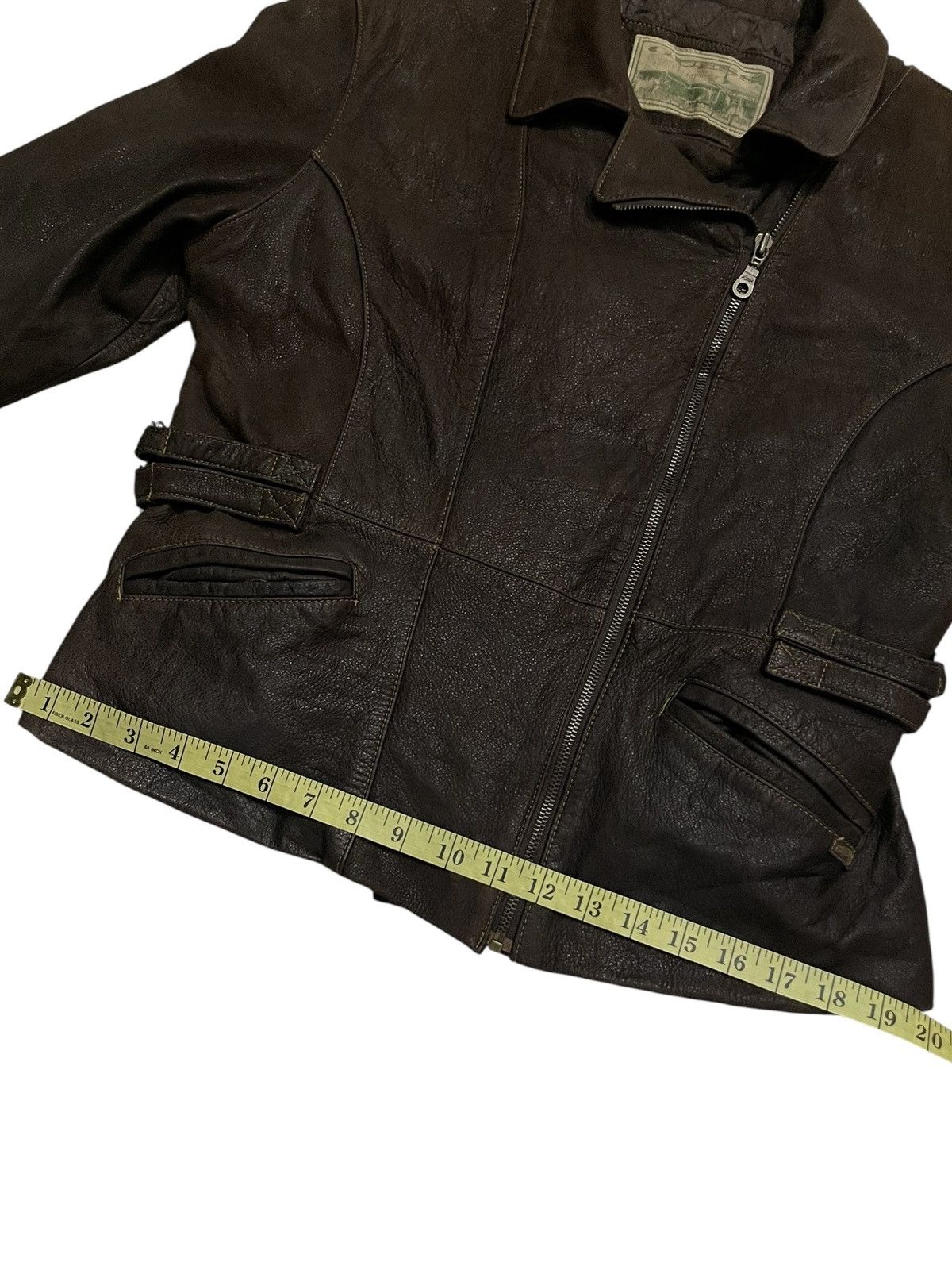 Guess 1990s Vintage GUESS Brown Leather Moto Jacket Size US M / EU 48-50 / 2 - 14 Thumbnail