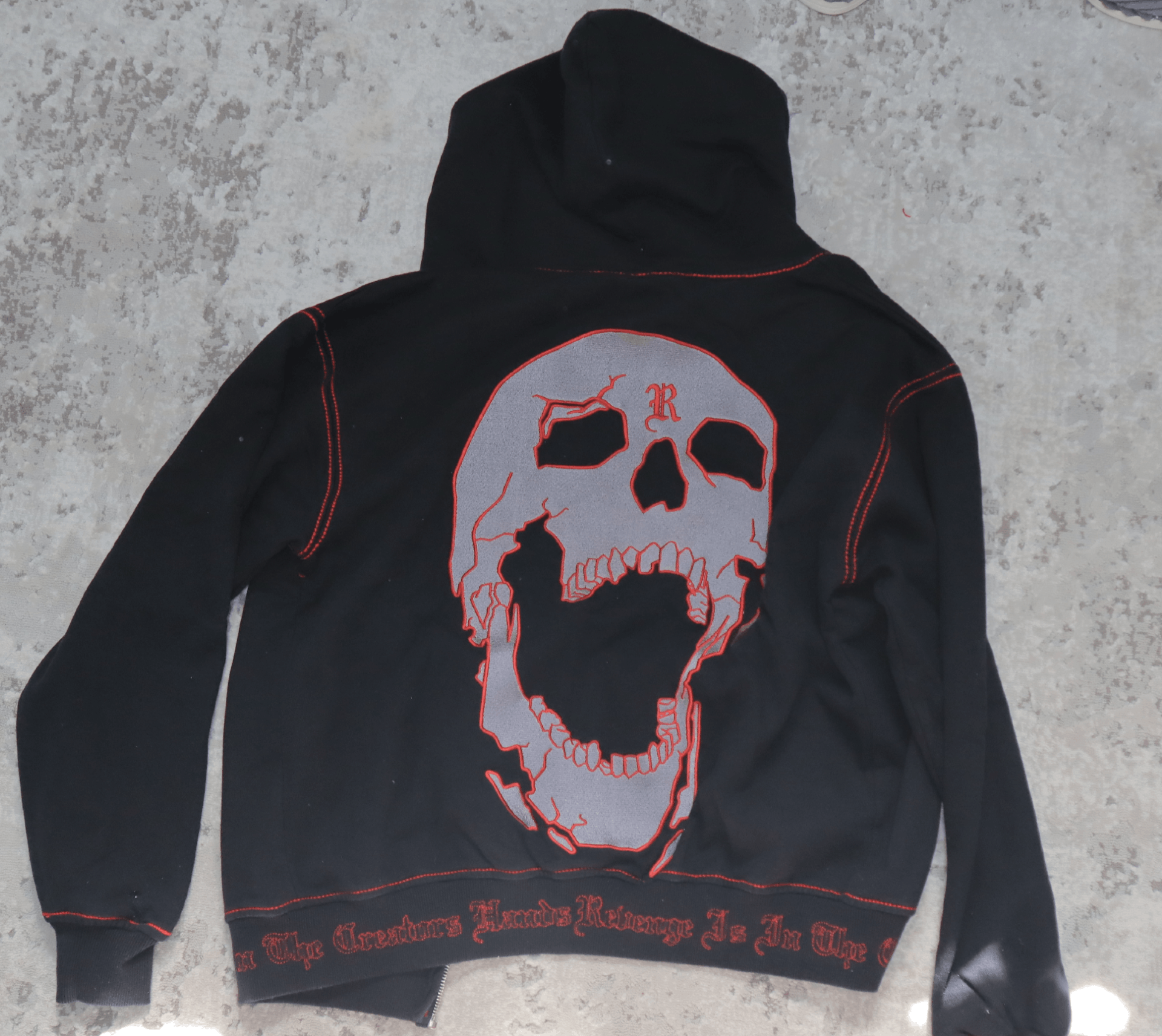 Revenge Revenge Contrast Skull Embroidered Zip Size US S / EU 44-46 / 1 - 2 Thumbnail