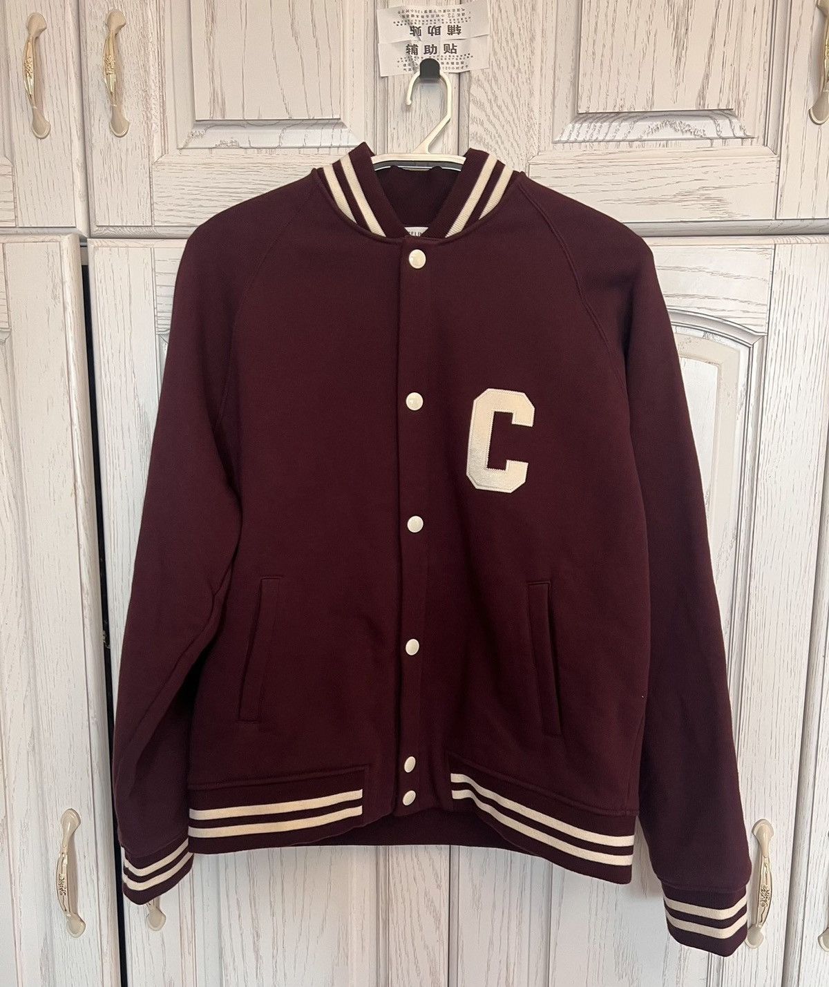 Celine Brand New CELINE Striped Hem Logo Print Baseball Jacket Size US S / EU 44-46 / 1 - 1 Thumbnail