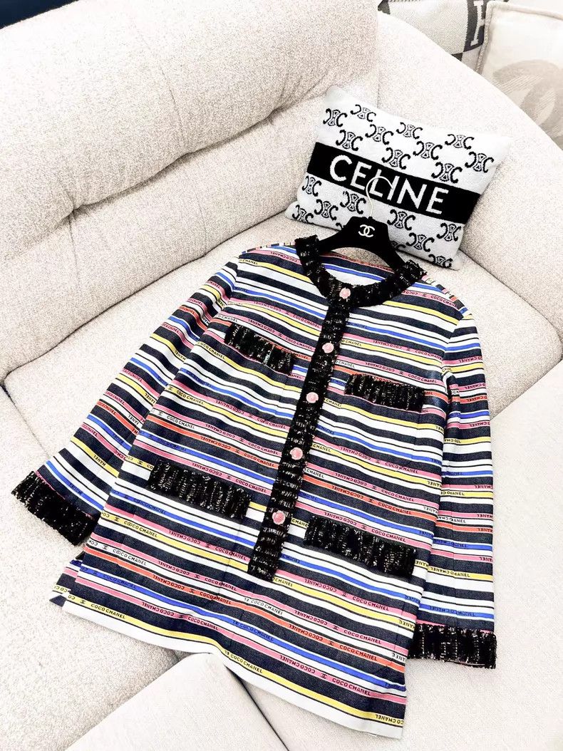 Chanel Chanel Colourful striped logo webbing striped sequin embro Size XS / US 0-2 / IT 36-38 - 2 Thumbnail