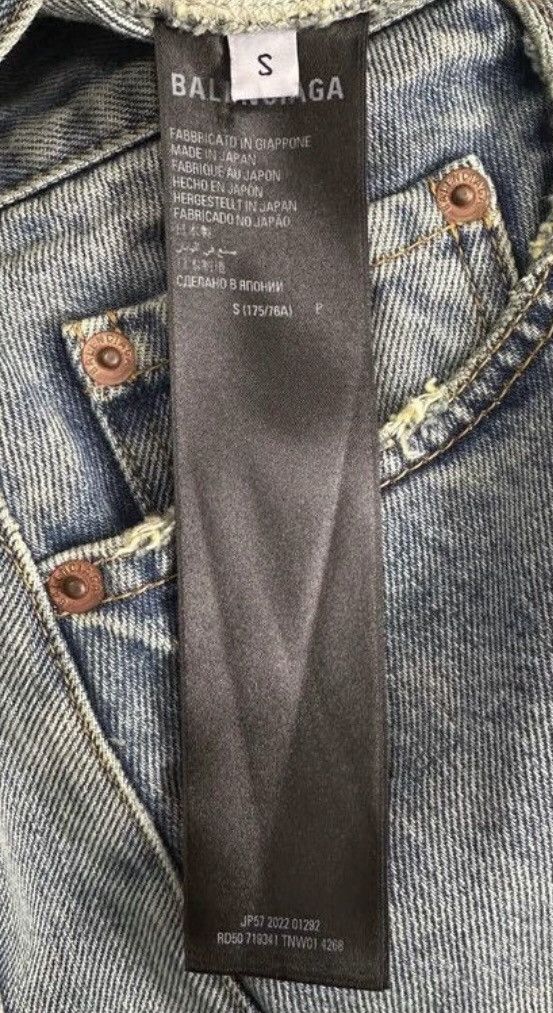 Balenciaga Balenciaga size s FW22 Storm Show Baggy Washed Worn Wide Le Size US 28 / EU 44 - 7 Thumbnail