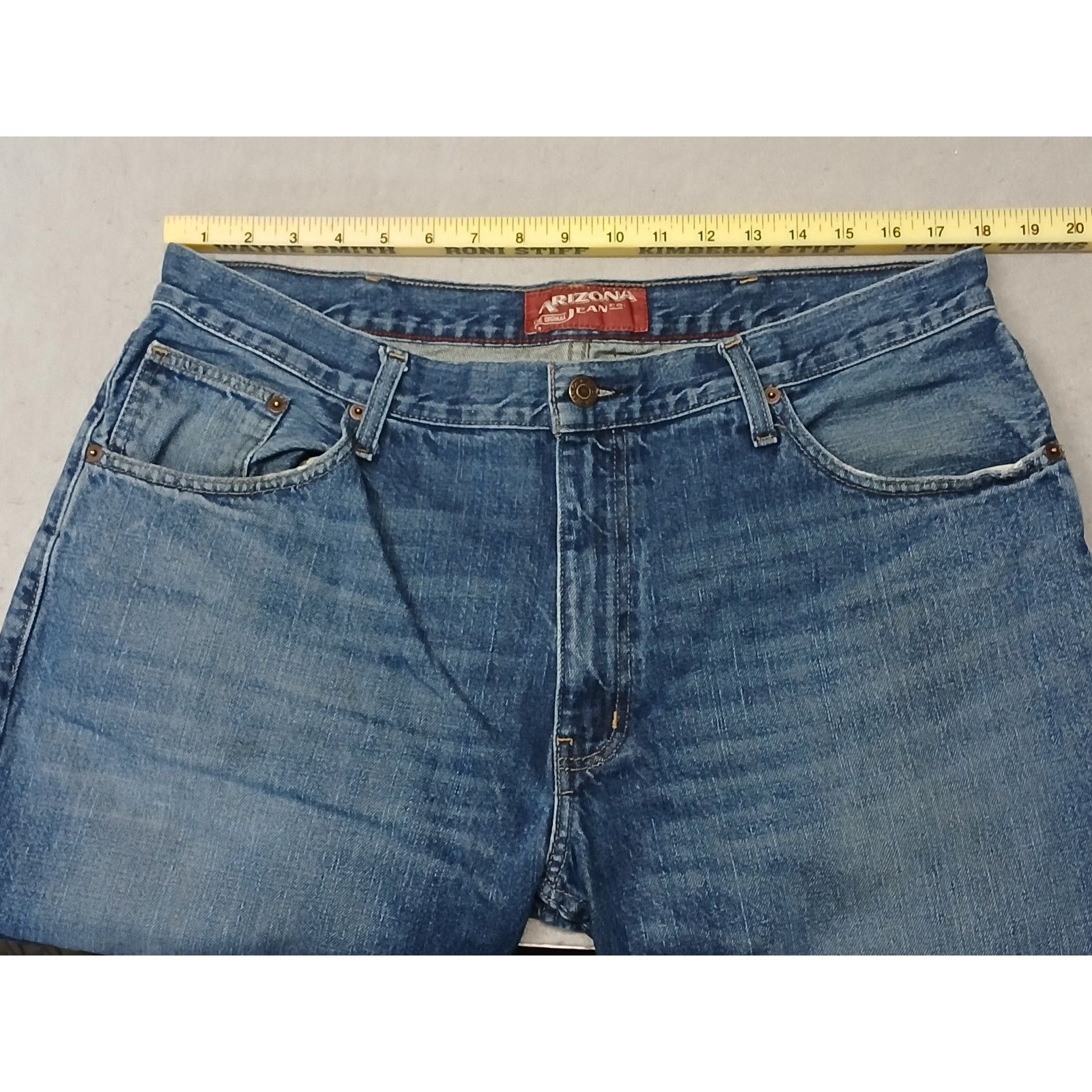 Arizona Jean Co. Arizona (38x32) Men's Straight Relaxed Blue Denim Jeans Size US 38 / EU 54 - 3 Thumbnail