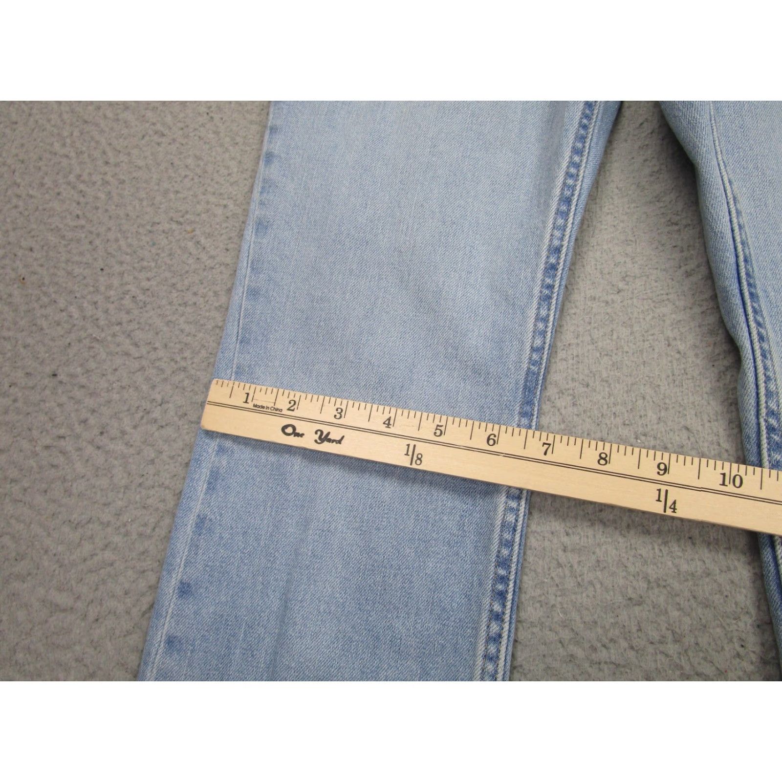 Everlane Everlane Jeans Womens 27 Light Wash Straight Leg Raw Hem Distressed Denim Size 27" / US 4 / IT 40 - 5 Thumbnail