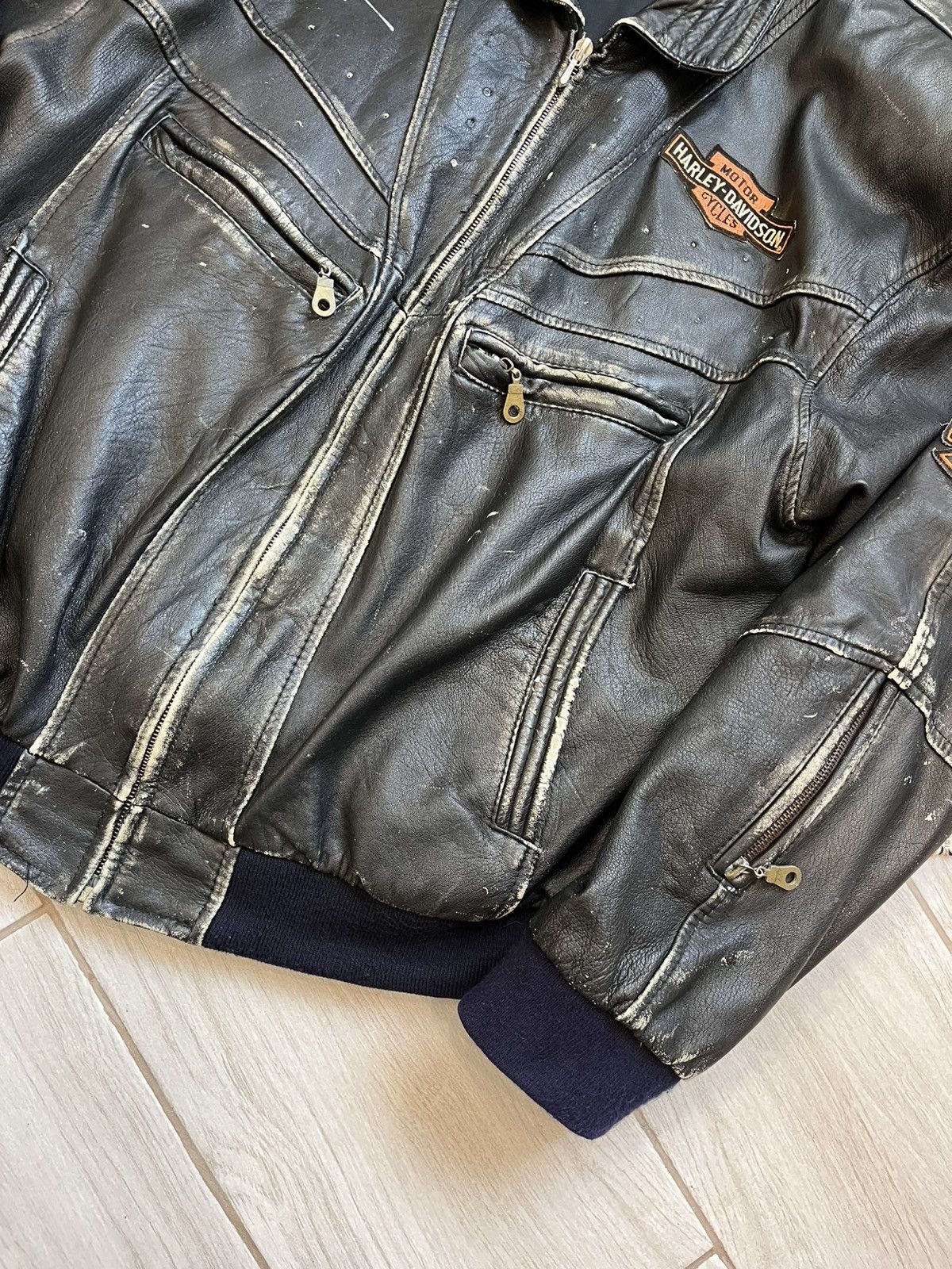Harley Davidson × Vintage Vintage Willie G Harley Davidson Leather Jacket autographed Size US XL / EU 56 / 4 - 9 Thumbnail