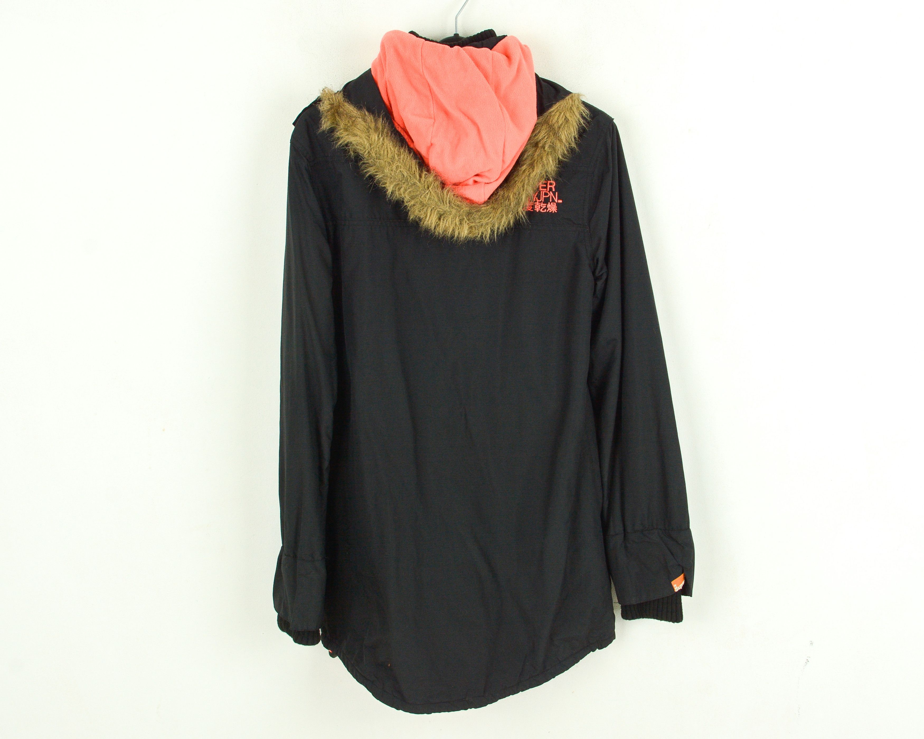 Superdry Parka Women S Jacket Hooded Black Coat Fleeced Lining Nylon Size S / US 4 / IT 40 - 3 Thumbnail