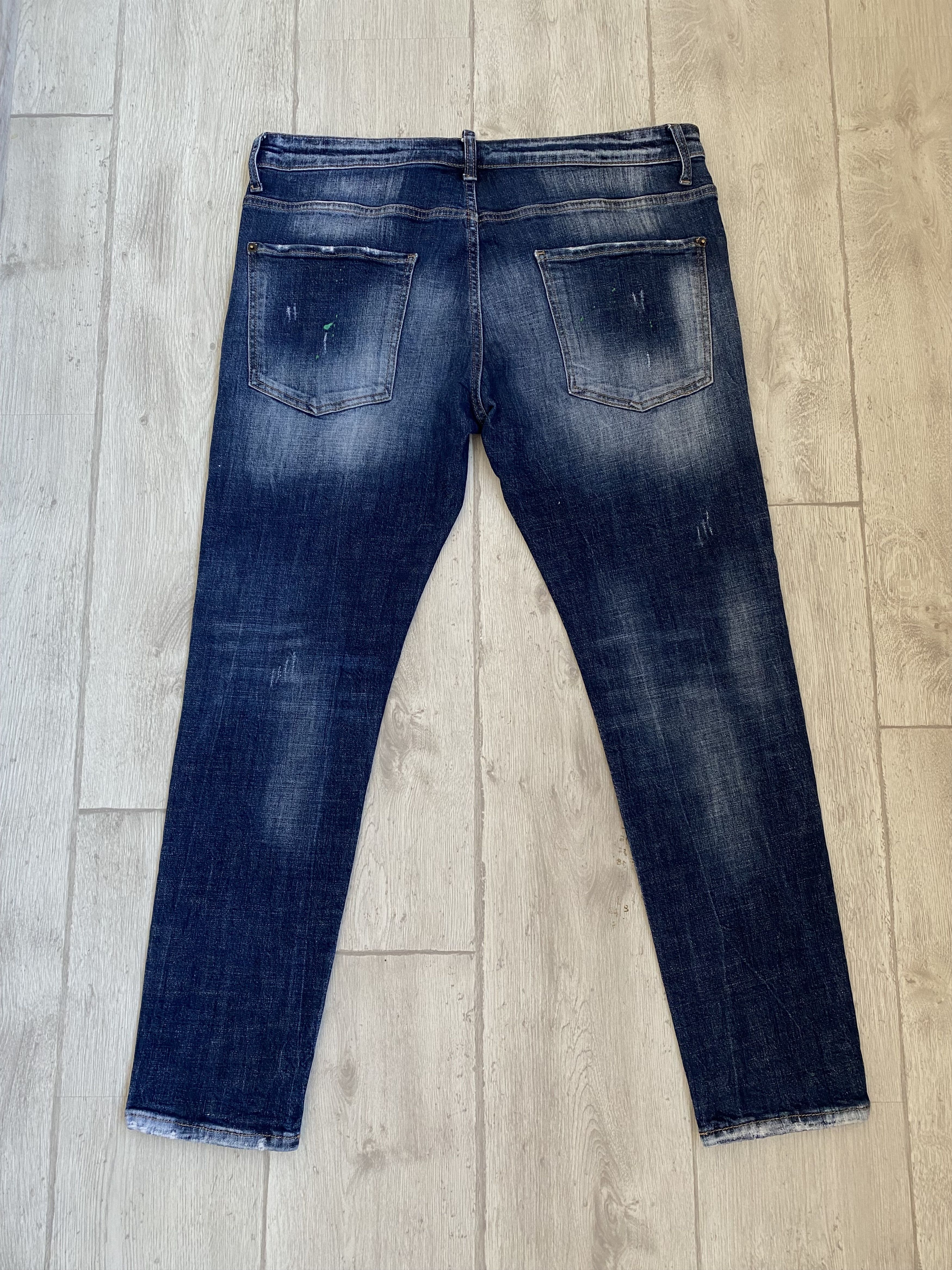 Dsquared2 × Hysteric Glamour × If Six Was Nine Rare vintage y2k Dsquared2 distressed painted skinny jeans Size US 38 / EU 54 - 2 Thumbnail