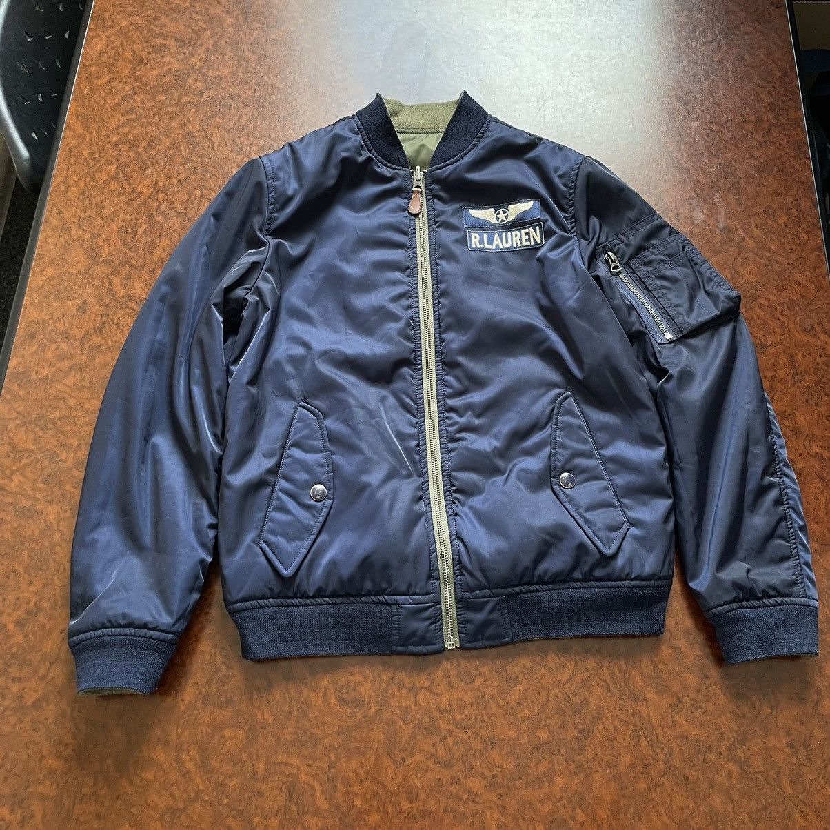 90s Polo By Ralph Lauren ma1 jacket Vintage Polo Ralph Lauren