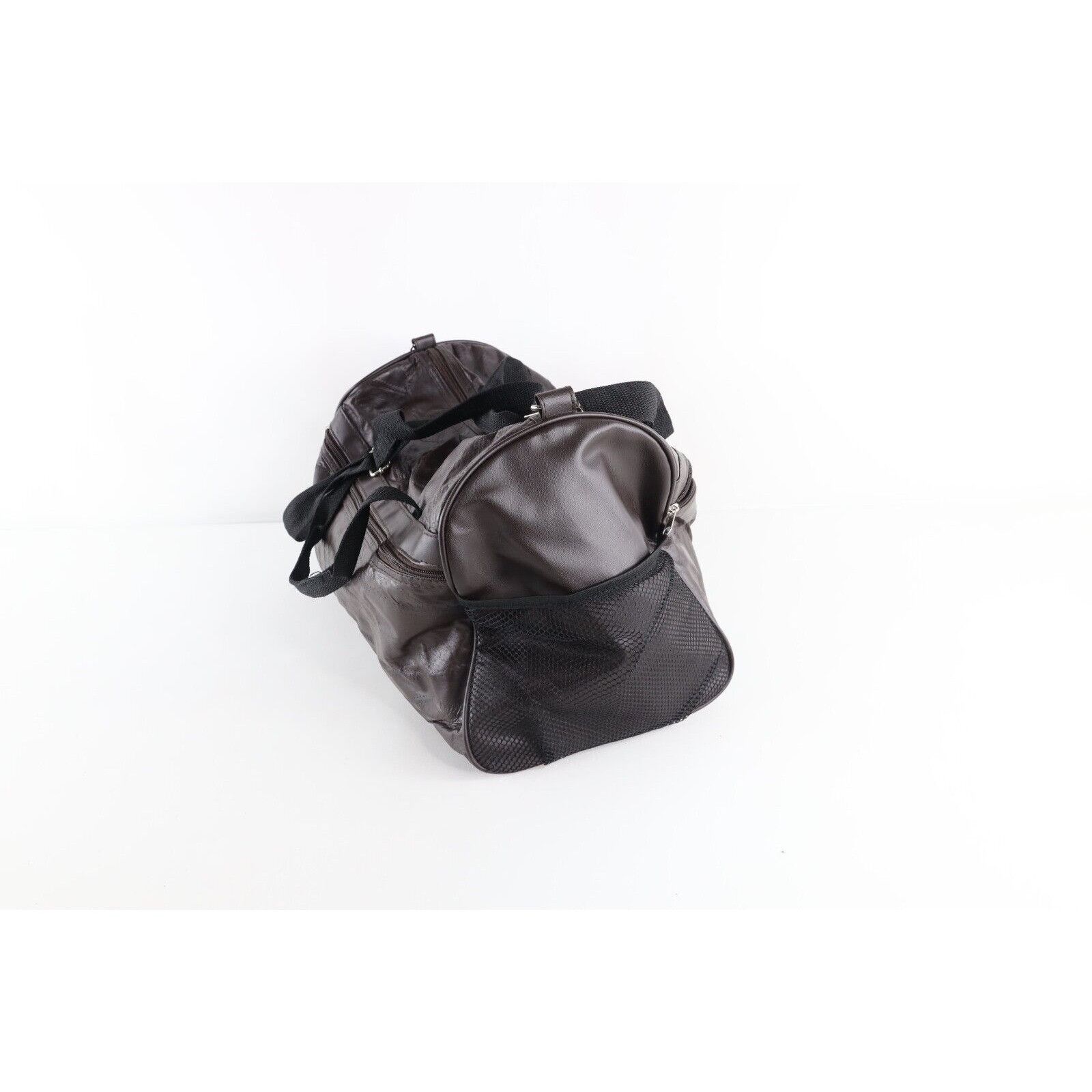 Vintage Vintage 90s Streetwear Patchwork Leather Handled Duffel Bag Size ONE SIZE - 4 Thumbnail
