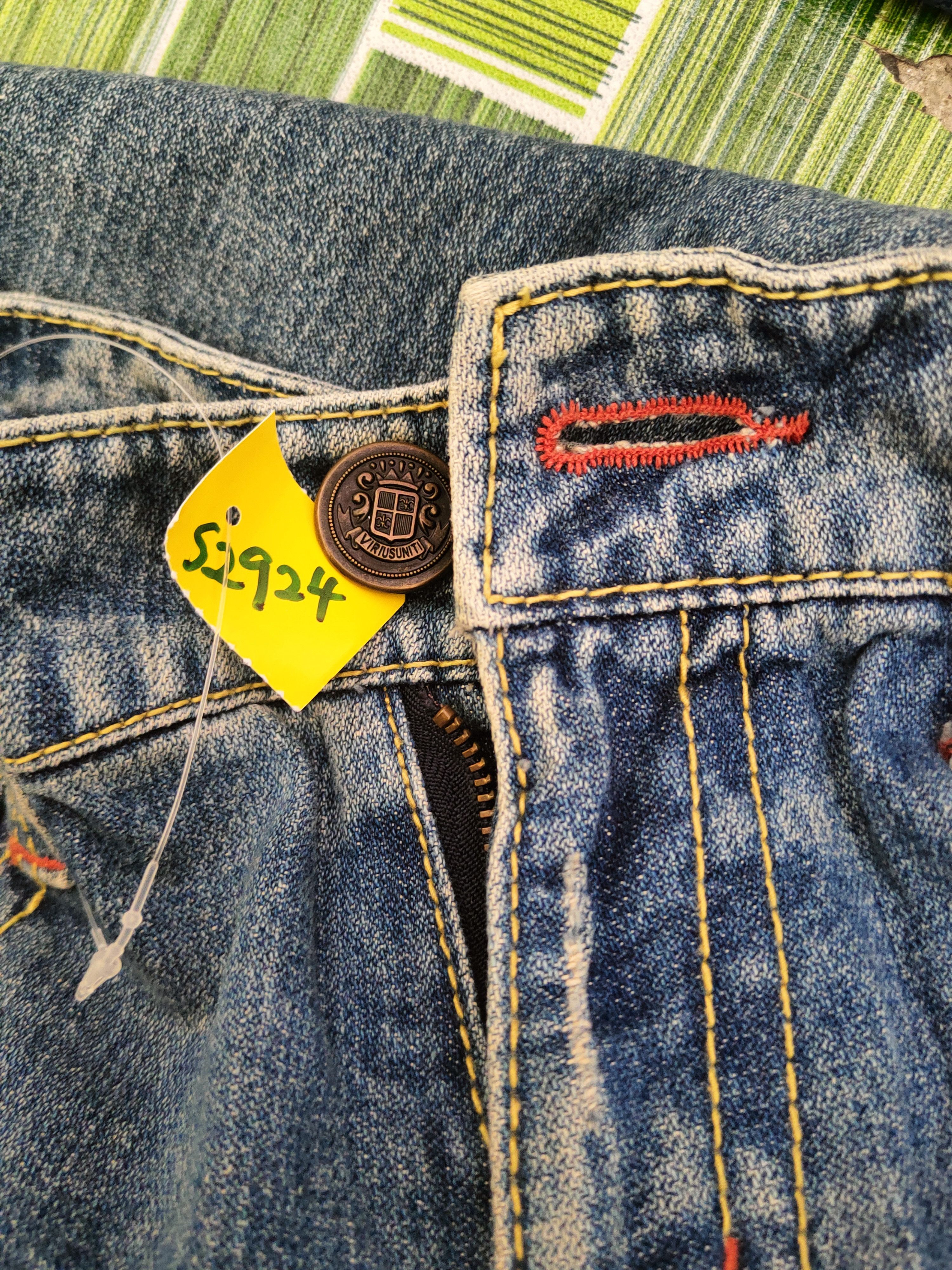 Japanese Brand Back Rush Blue Distressed Ripped Jeans #S2924 Size 28" / US 6 / IT 42 - 16 Thumbnail