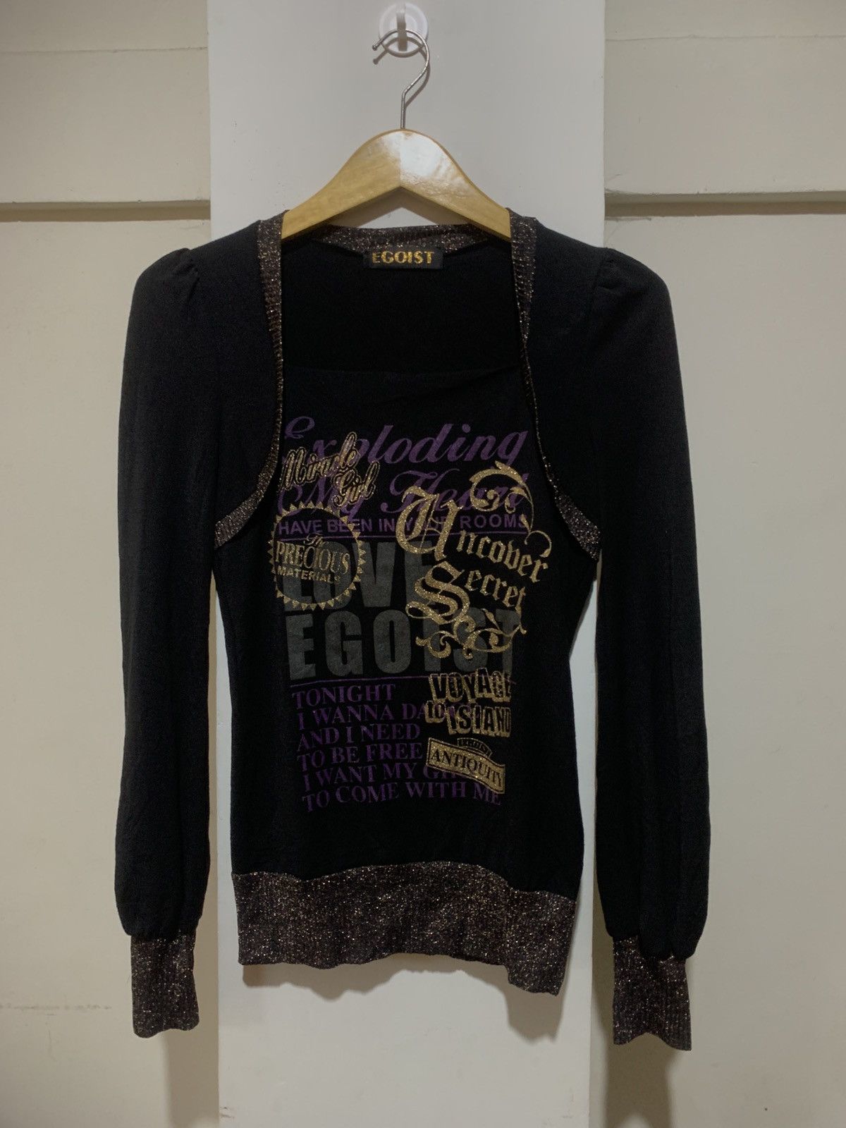 Japanese Brand Japanese Egoist Uncover Secret Women LongSleeve Tee Size M / US 6-8 / IT 42-44 - 1 Thumbnail
