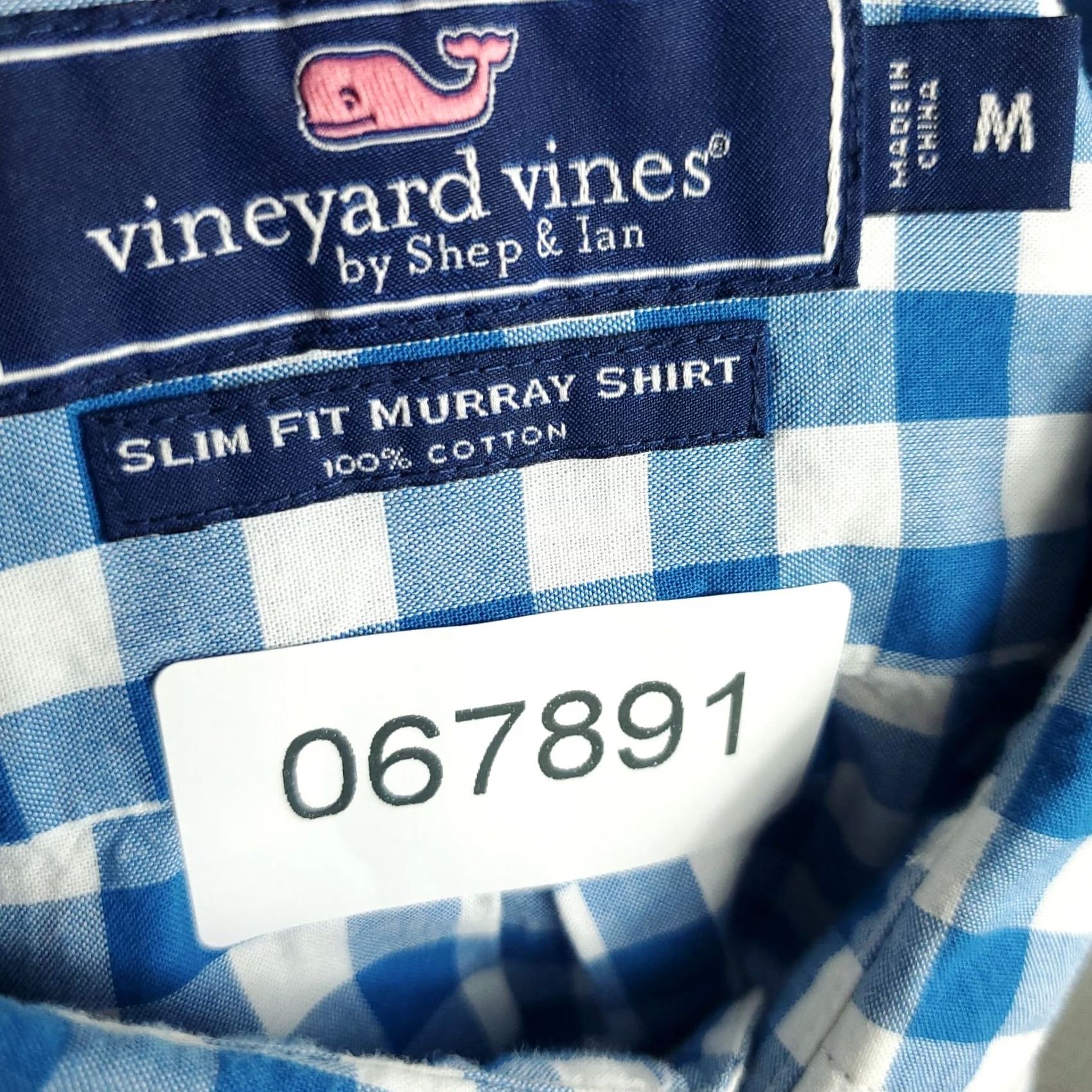 Vineyard Vines Vineyard Vines Shirt Mens Size Medium Blue Check Slim Fit Button Up Long Sleeve Size US M / EU 48-50 / 2 - 7 Thumbnail