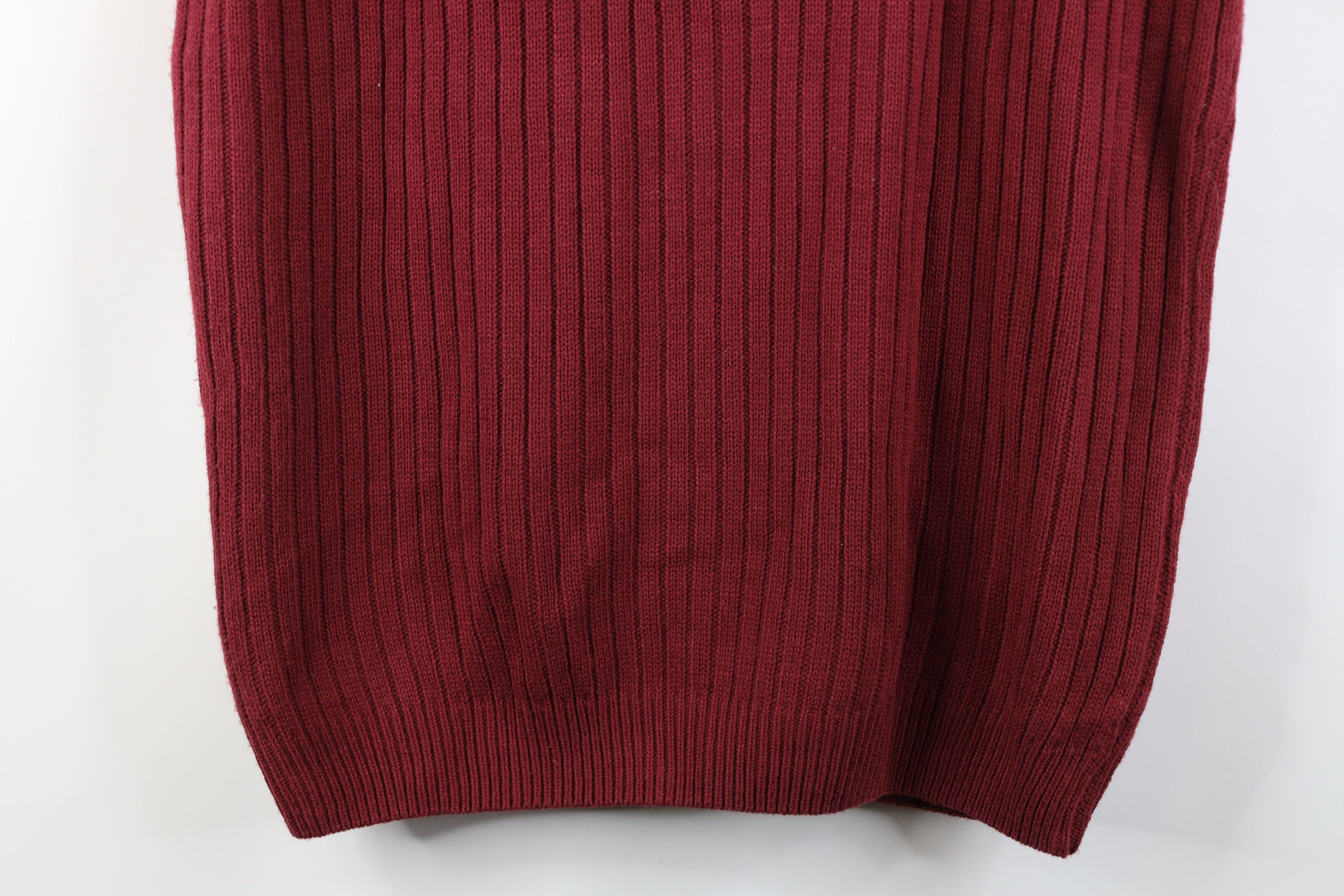 Vintage Vintage 90s Streetwear Cable Knit Fisherman Sweater Vest Red Size US L / EU 52-54 / 3 - 10 Thumbnail