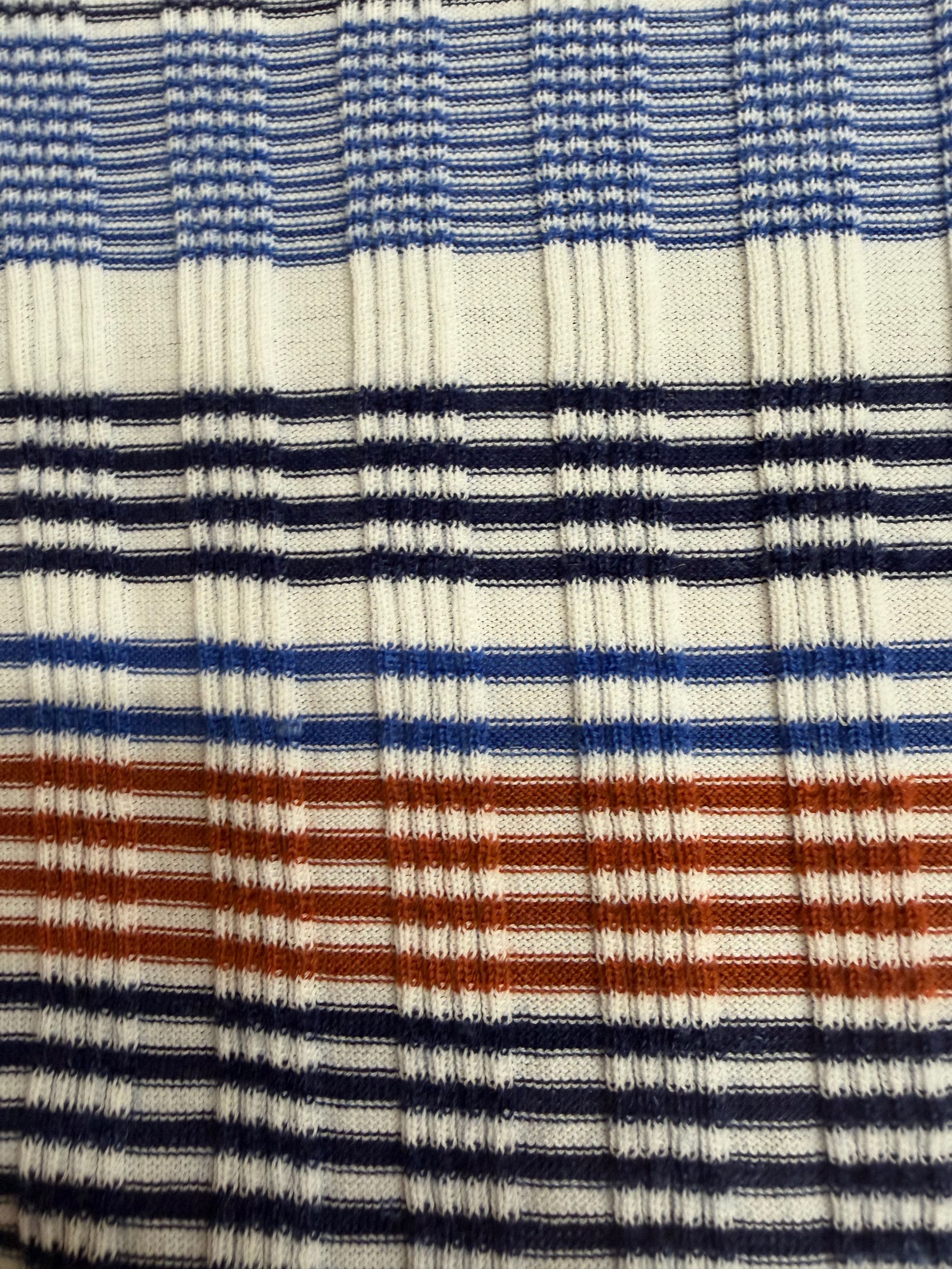 Chanel 21C White Orange Striped CC Logo Top Short Pullover Shirt 38 Size XS / US 0-2 / IT 36-38 - 15 Thumbnail
