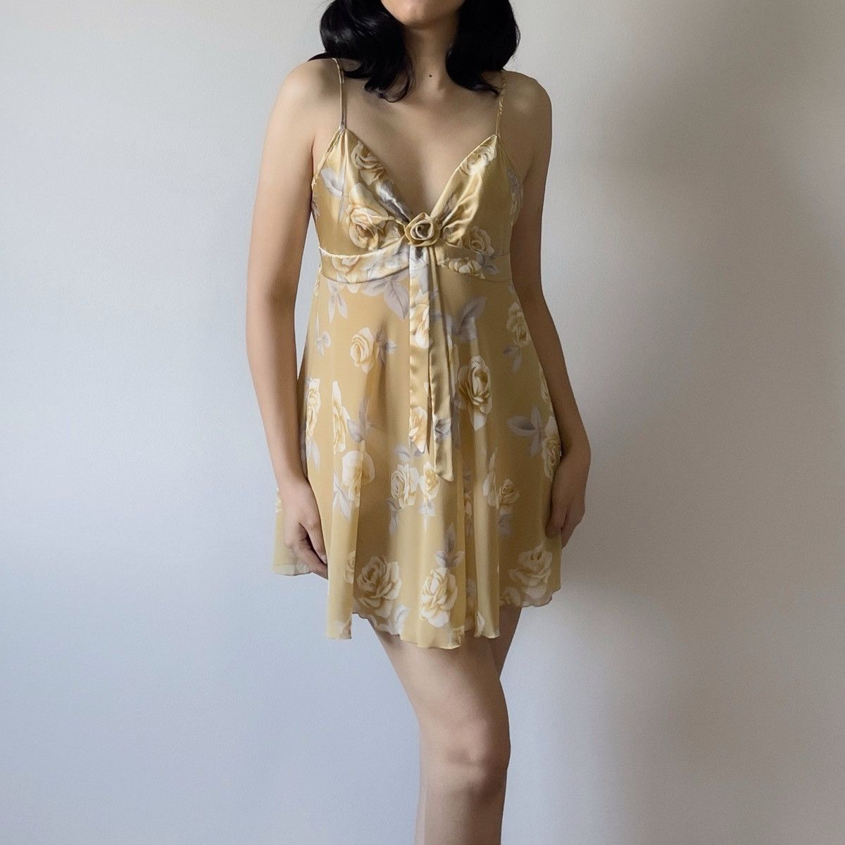 Victoria's Secret Victoria’s Secret 1990s Dusty Golden Chiffon Slip Dress (S) Size S / US 4 / IT 40 - 2 Thumbnail