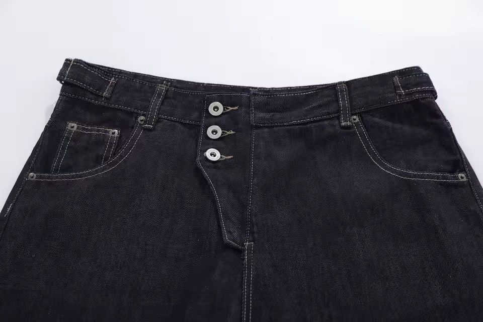 Jean Streetwear Baggy Basic Wide Leg Jorts Shorts Size US 31 - 4 Thumbnail