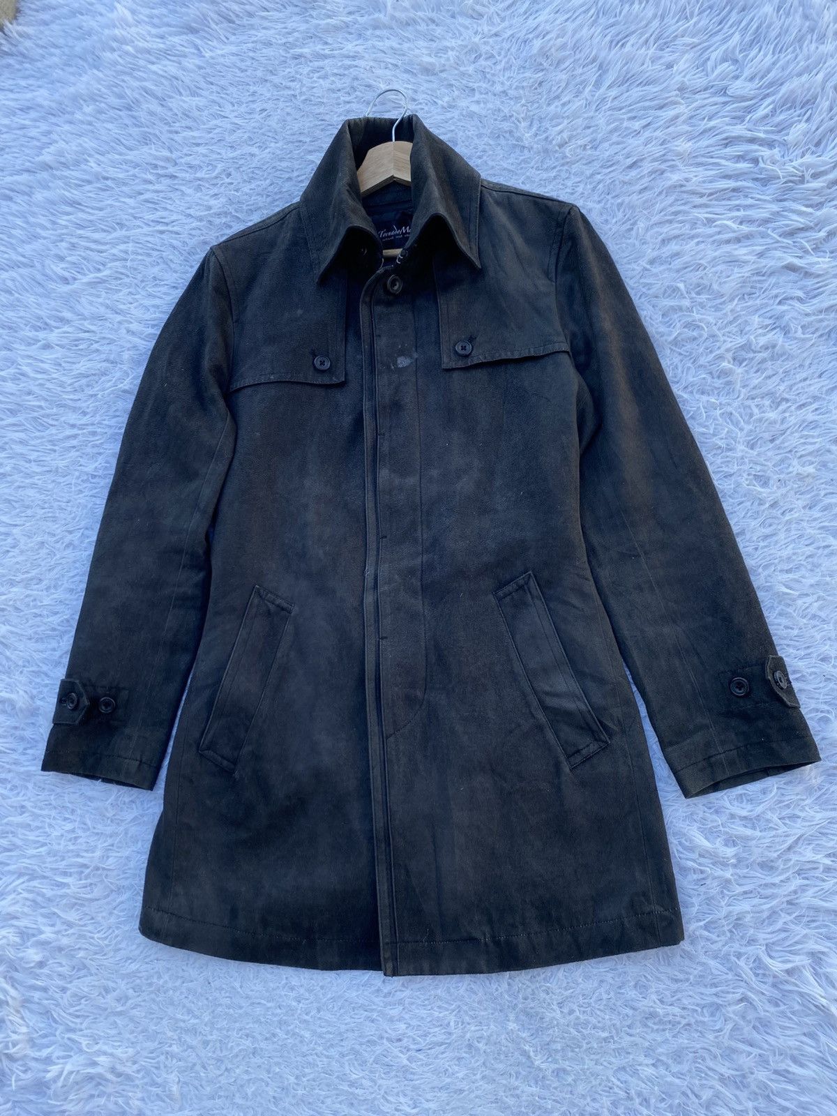 Tornado Mart Rare Vintage Tornado Mart Japanese Brand Suede Trench Coat Size M / US 6-8 / IT 42-44 - 3 Thumbnail