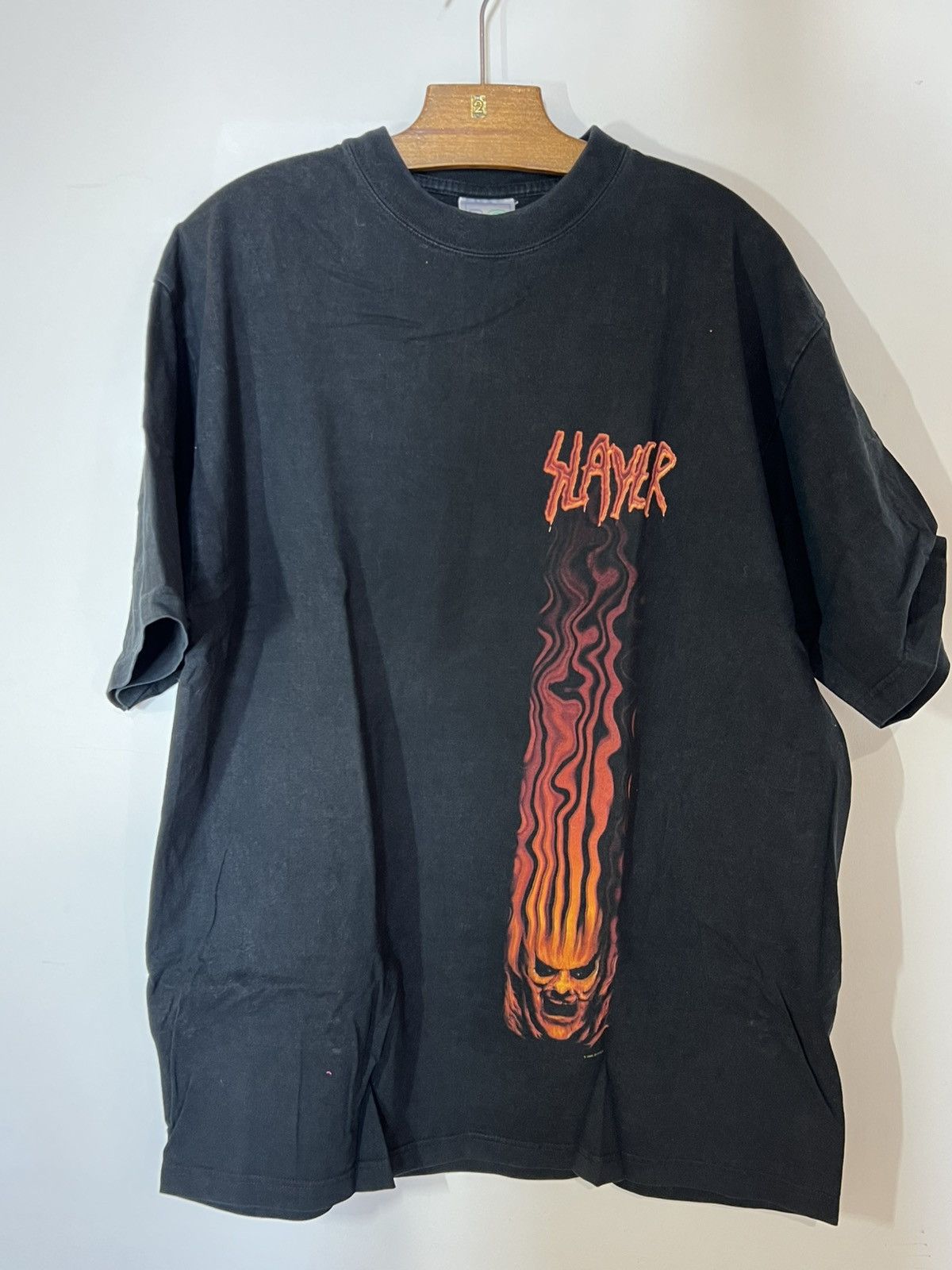 Band Tees Slayer vintage rare shirt tour 90 diabolus Size US XL / EU 56 / 4 - 1 Thumbnail