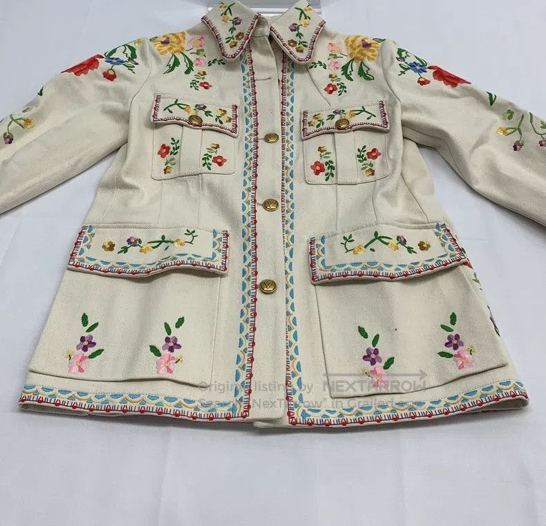 Valentino Valentino Embroidered floral single-breasted long-sleeved Size M / US 6-8 / IT 42-44 - 5 Thumbnail