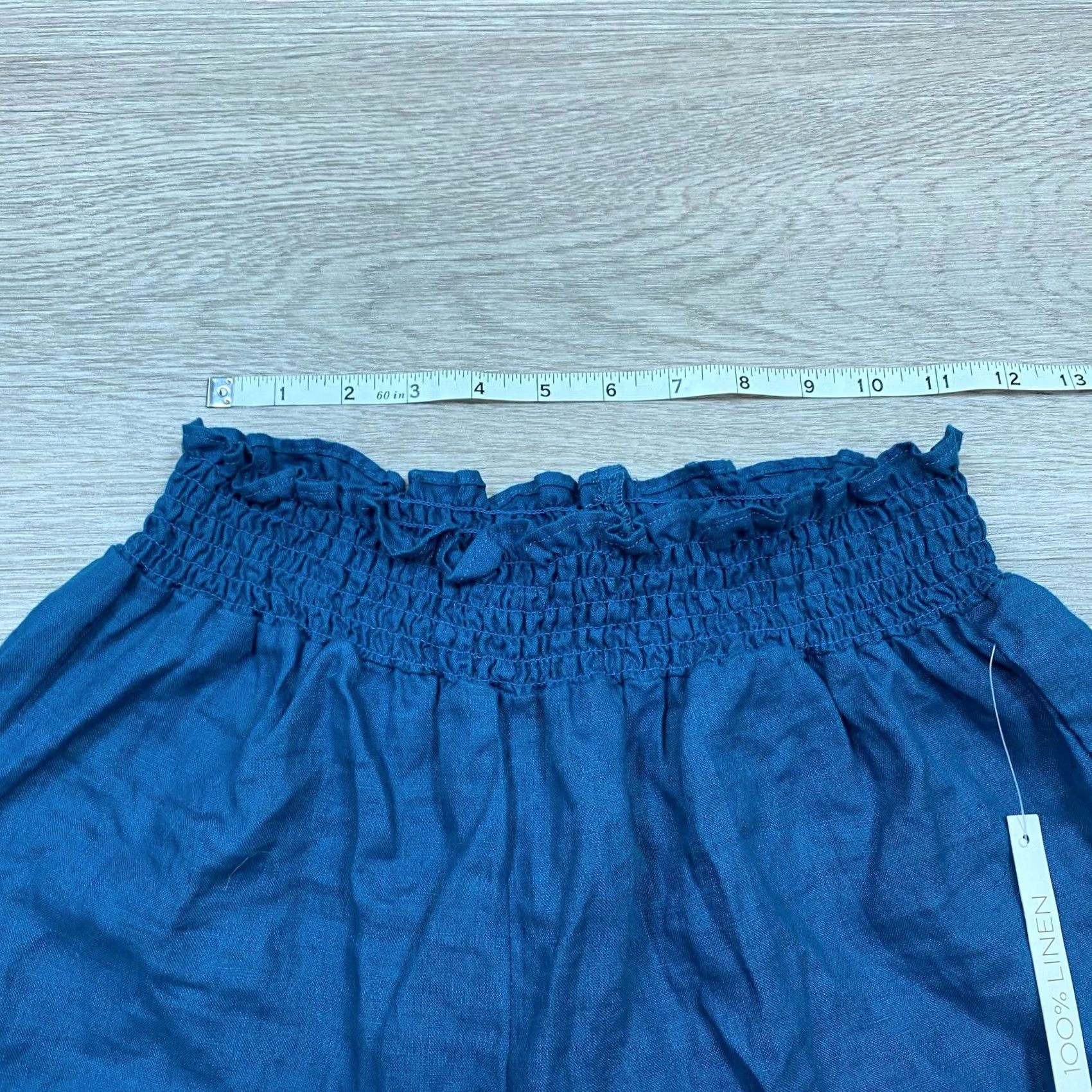 Vintage House of Harlow 1960 100% Linen Pants Women's M Boho Blue Size 32" / US 10 / IT 46 - 5 Thumbnail