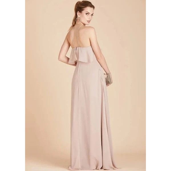 Other NEW Birdy Grey Jules Champagne Maxi Dress XL Ruffled Halter Size XL / US 12-14 / IT 48-50 - 10 Thumbnail