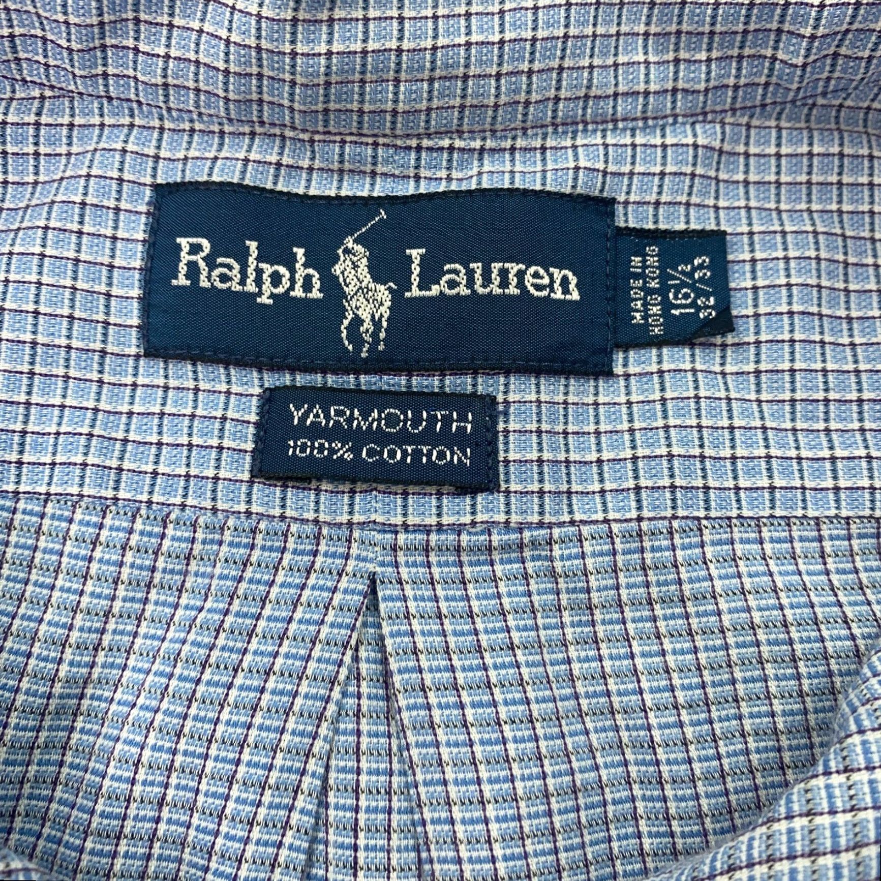 Ralph Lauren VINTAGE Ralph Lauren Button-Up Shirt Mens Size 16.5 Blue Plaid Long Sleeve 90s Size US L / EU 52-54 / 3 - 4 Thumbnail