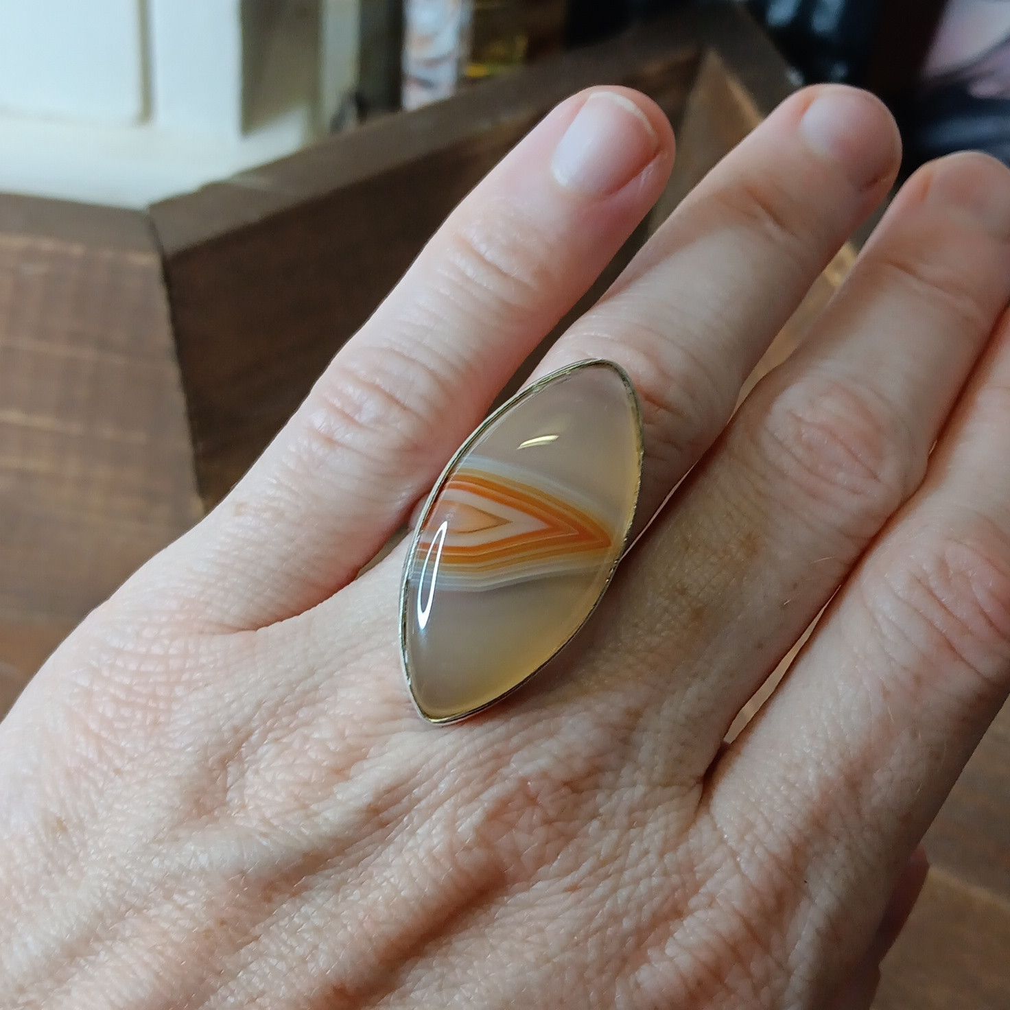 Other Sardonyx gemstone ring, sz 7.25 Size ONE SIZE - 3 Thumbnail