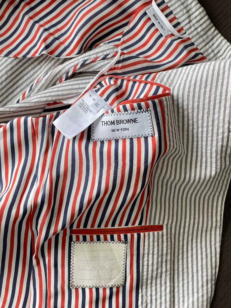 Thom Browne Thom Browne Gray and white striped suit Size 40S - 3 Thumbnail