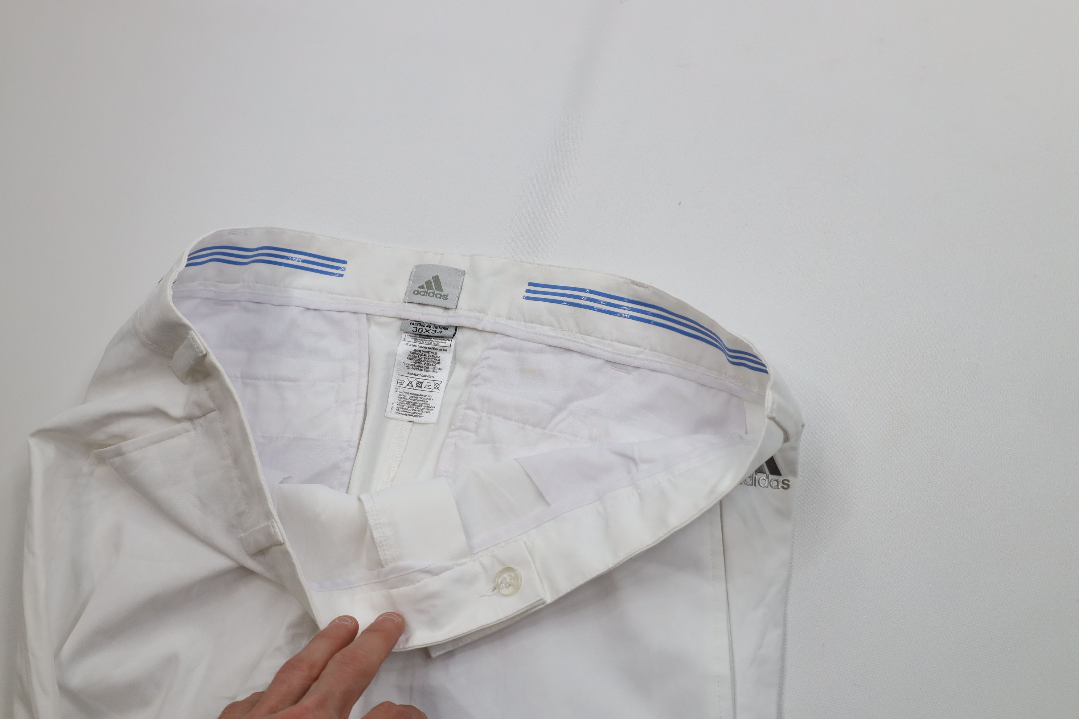 Adidas Adidas Golf Spell Sheer Stretch Wide Leg Chino Pants White Size US 36 / EU 52 - 8 Thumbnail