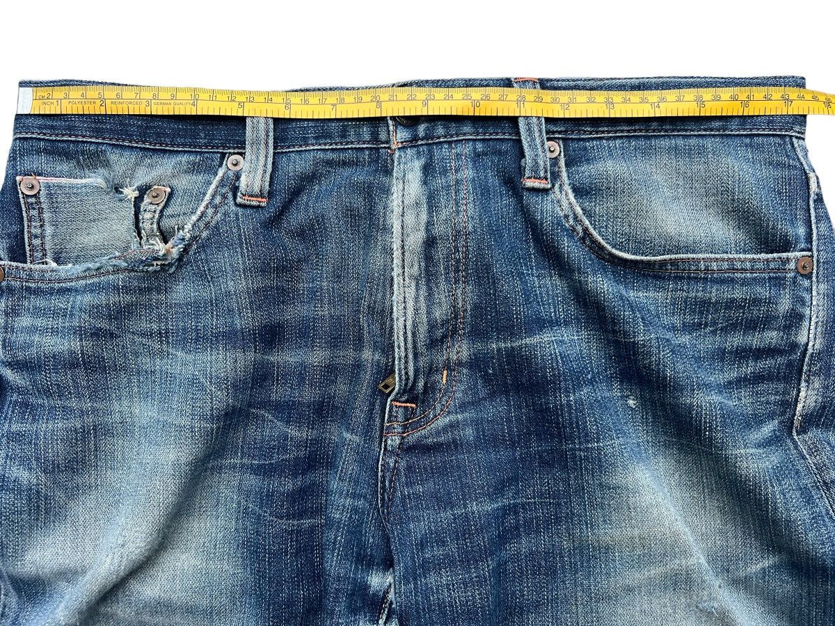 Japanese Brand BN Japan Patchwork Distressed Selvedge Denim Jeans 35x31 Size US 35 - 11 Thumbnail