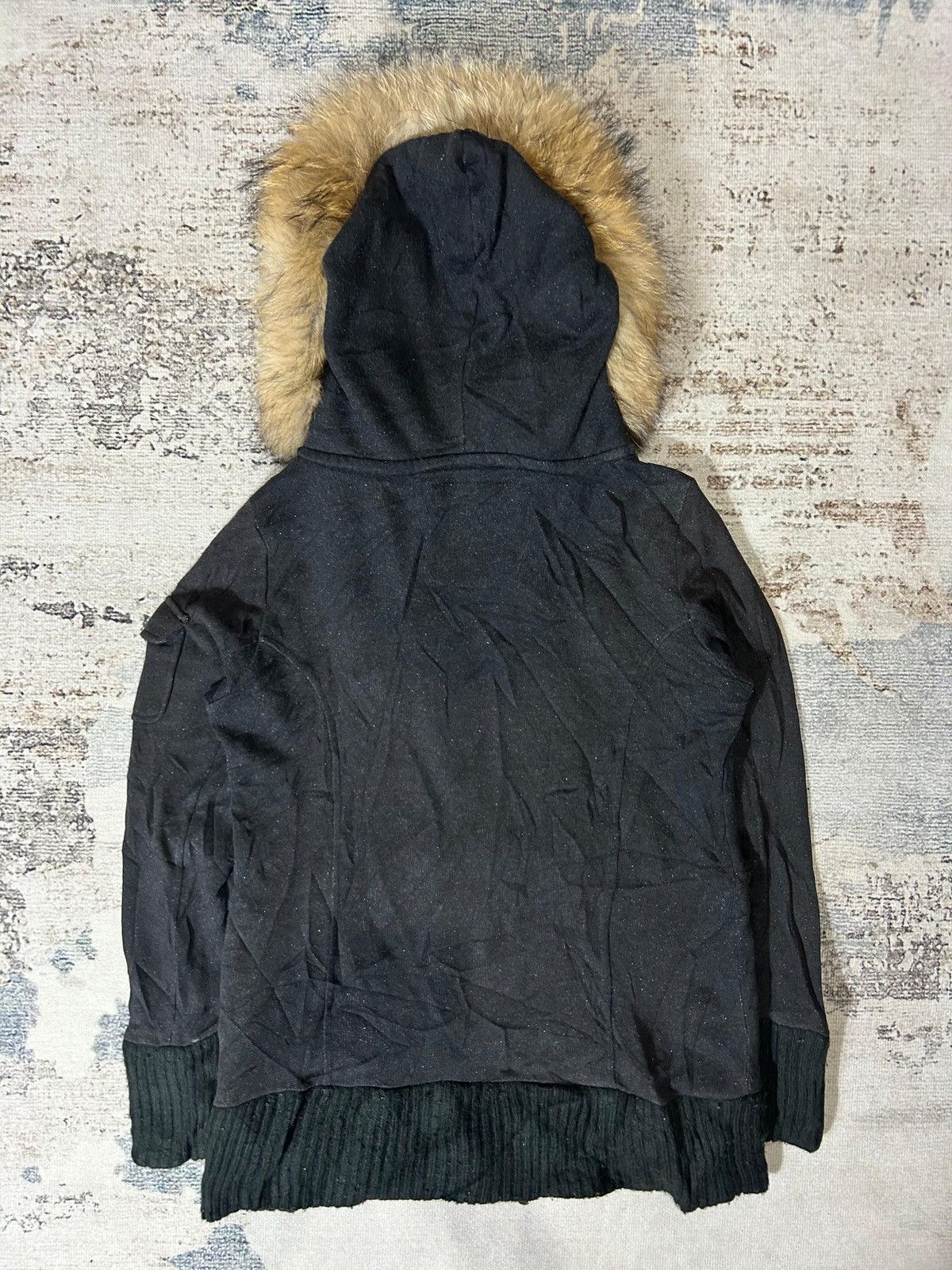 If Six Was Nine × Japanese Brand × Le Grande Bleu (L.G.B.) Japan Poem Zipp Fur Hoodie Ifsix LGB Style Size US M / EU 48-50 / 2 - 2 Thumbnail