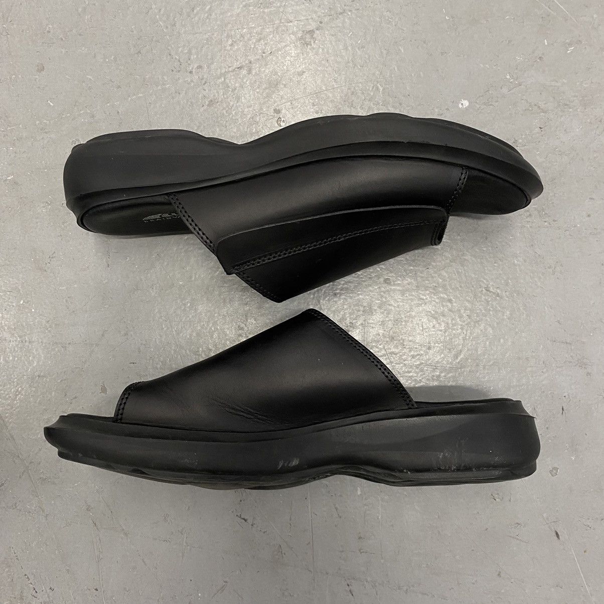Japanese Brand × Kapital × Vintage Vtg 90s US Roads Chunky Leather Slip Ons ARCHIVAL RARE Size US 10 / EU 43 - 4 Thumbnail